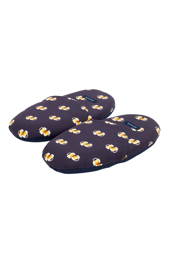 arthur-sans-pression-pantoufles-homme-marine-coton-bio image 1