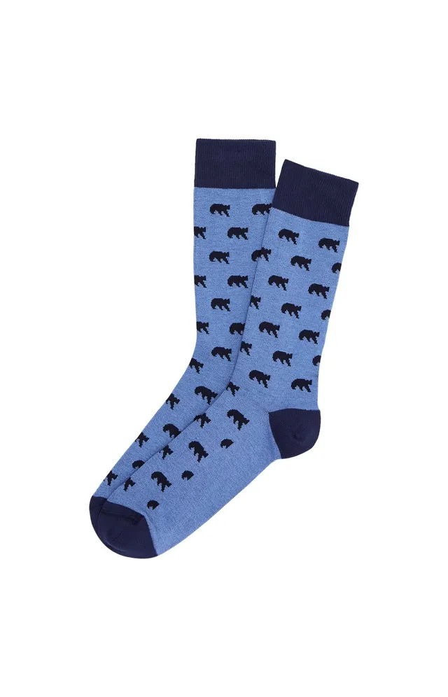 arthur-ours-bleu-chaussettes-homme-coton-jean-40-46 image 1