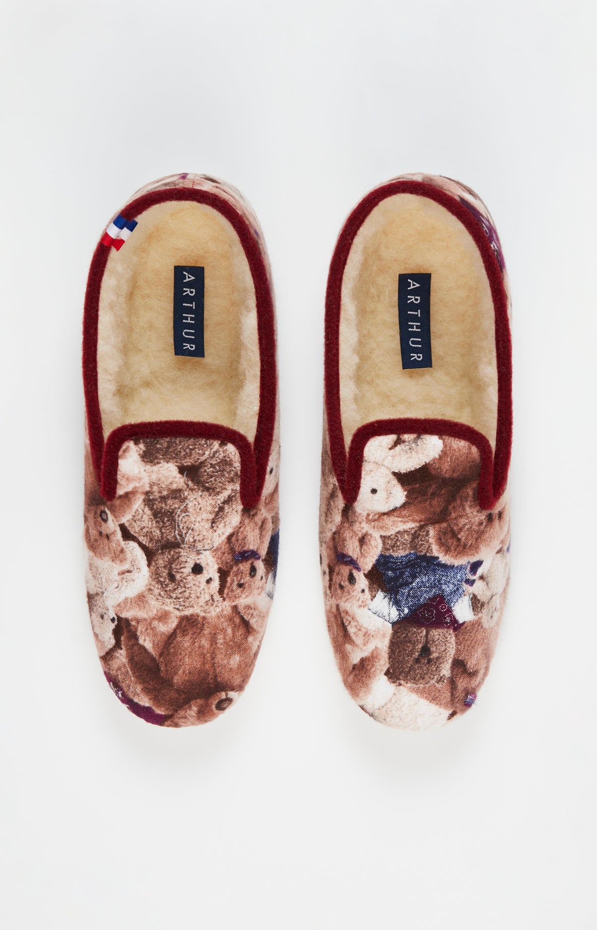 arthur-bob-charentaises-teddy-marron-beige-coton image 3