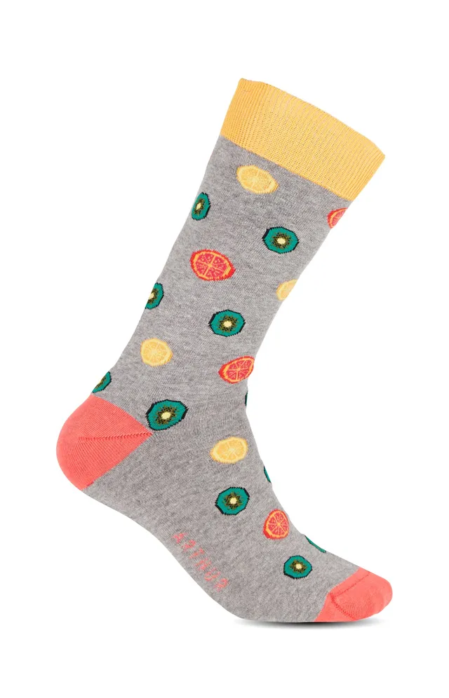 arthur-bob-agrume-chaussettes-homme-gris-coton-39-45 image 1