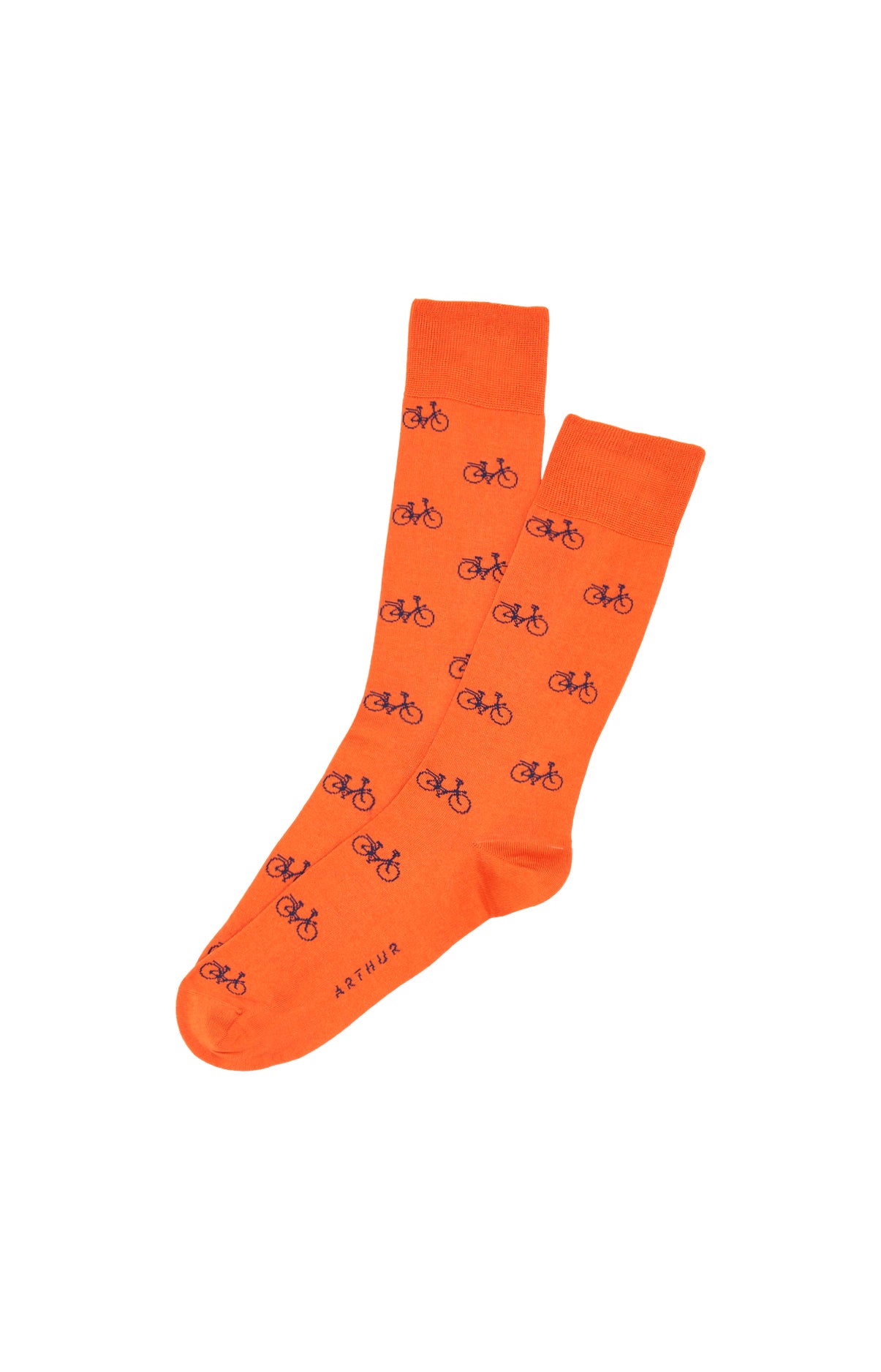 arthur-bob-v-lo-orange-chaussettes-homme-orange-fil-d-cosse-42-45 image 1