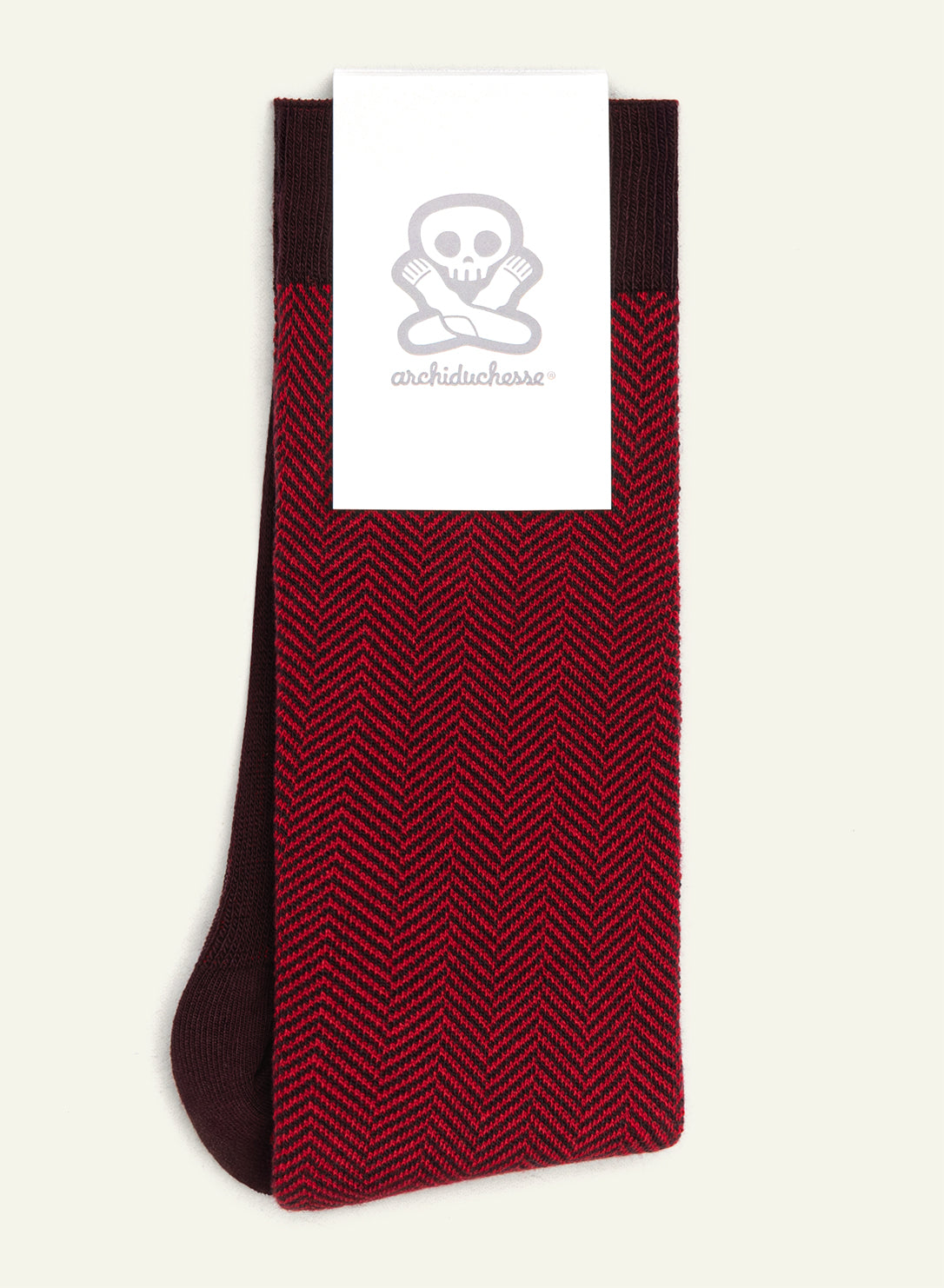 archiduchesse-fantaisie-chevronn-e-rouge-chaussettes-42-46 image 3