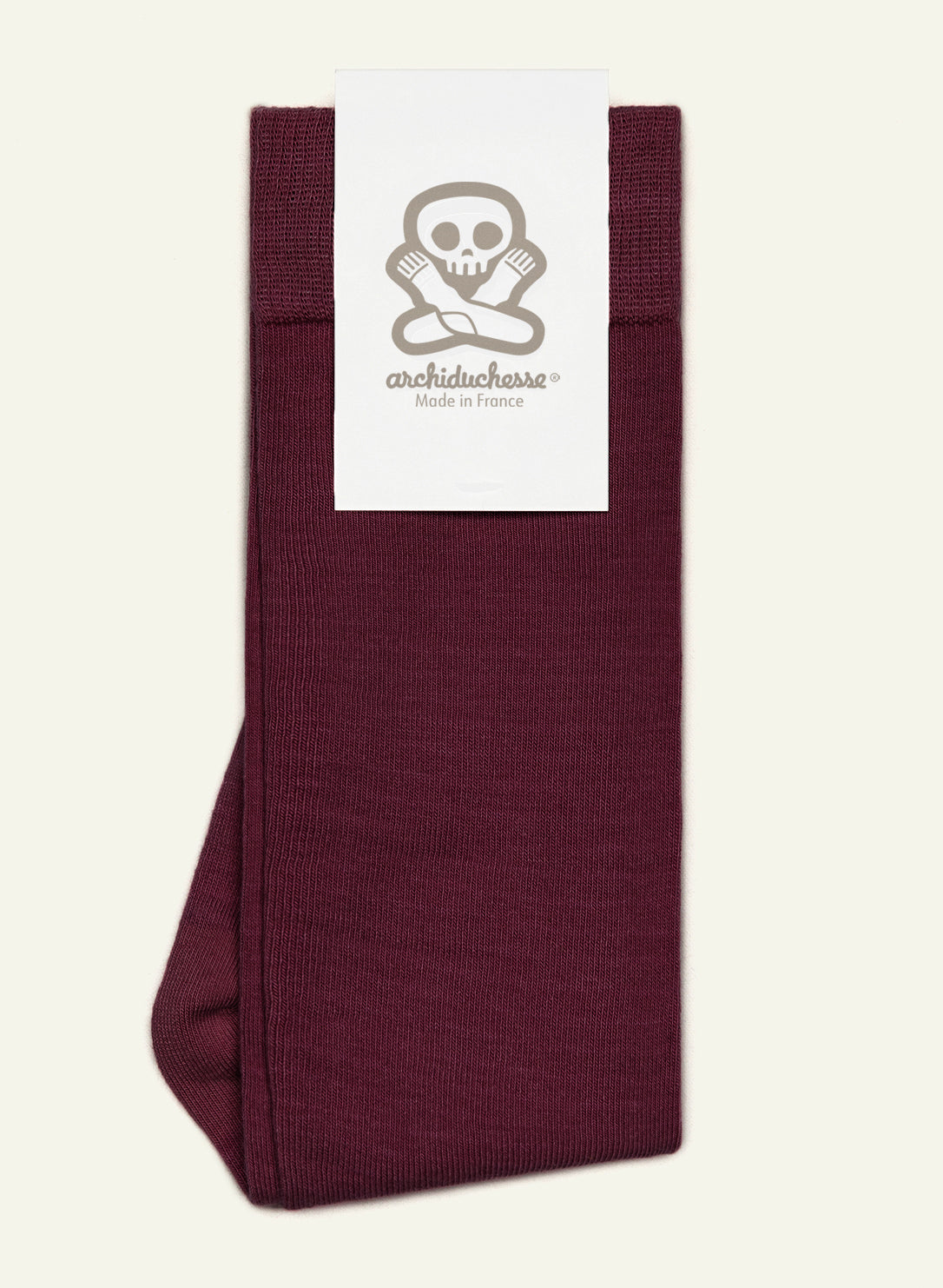 archiduchesse-de-ville-brigitte-chaussettes-bordeaux-coton image 5
