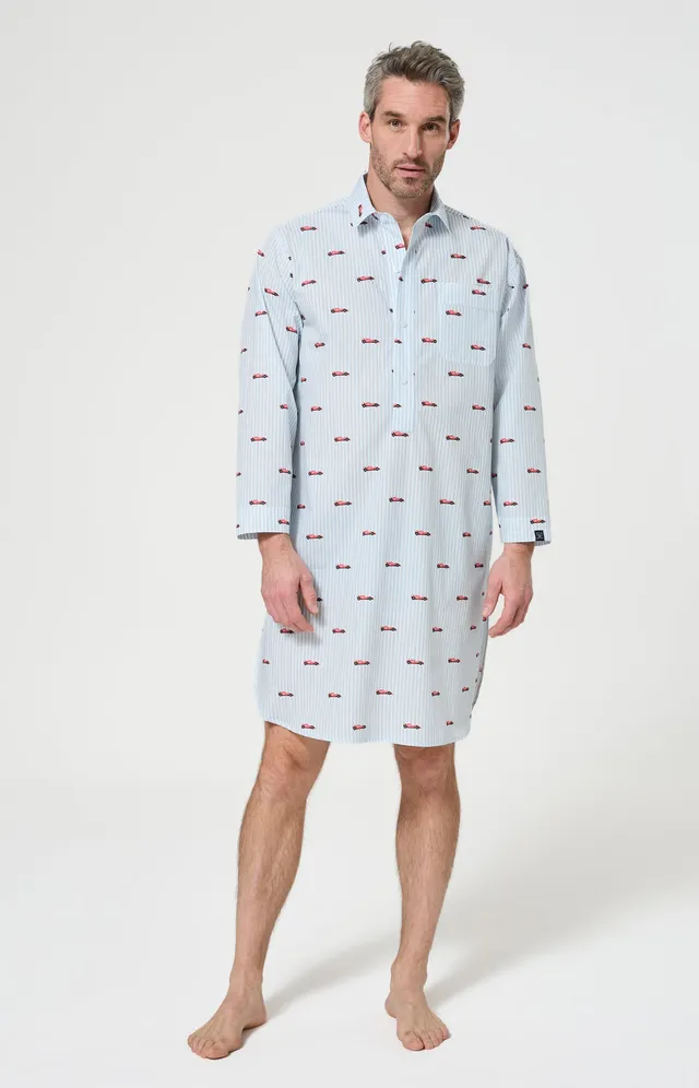 arthur-bob-chemise-de-nuit-grand-prix-ciel-coton-bio image 1
