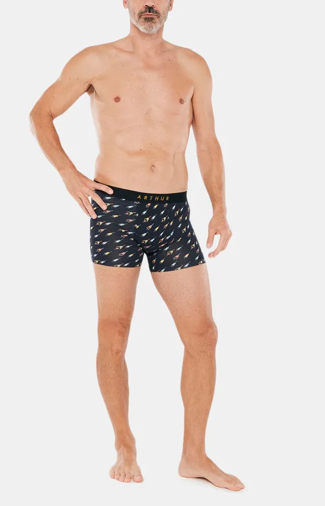 arthur-bob-boxer-cycliste-boxer-homme-noir-coton-bio image 1