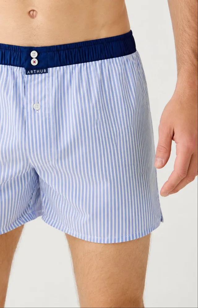 arthur-le-club-n-004-cale-on-homme-coton-bleu image 1