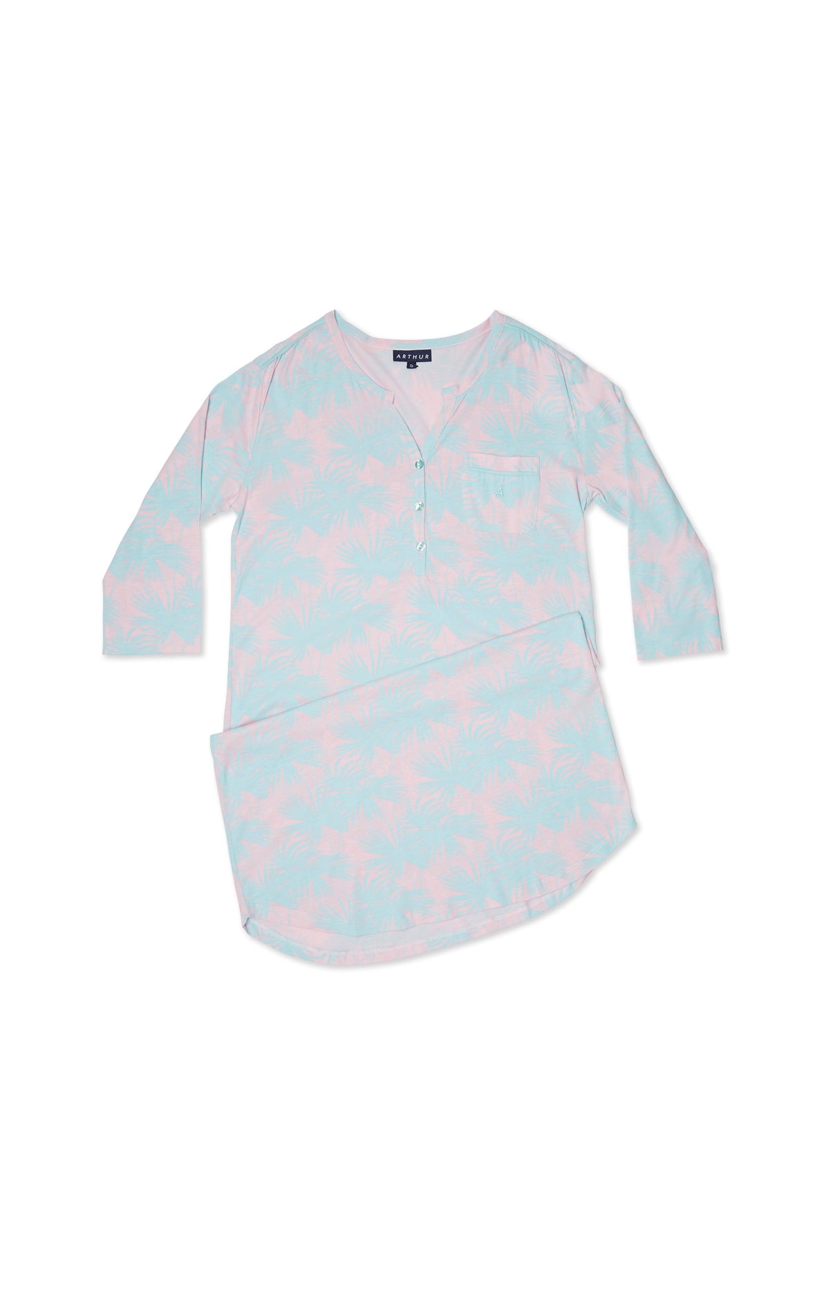 arthur-bob-palme-chemise-de-nuit-femme-lagon-taille-l image 3