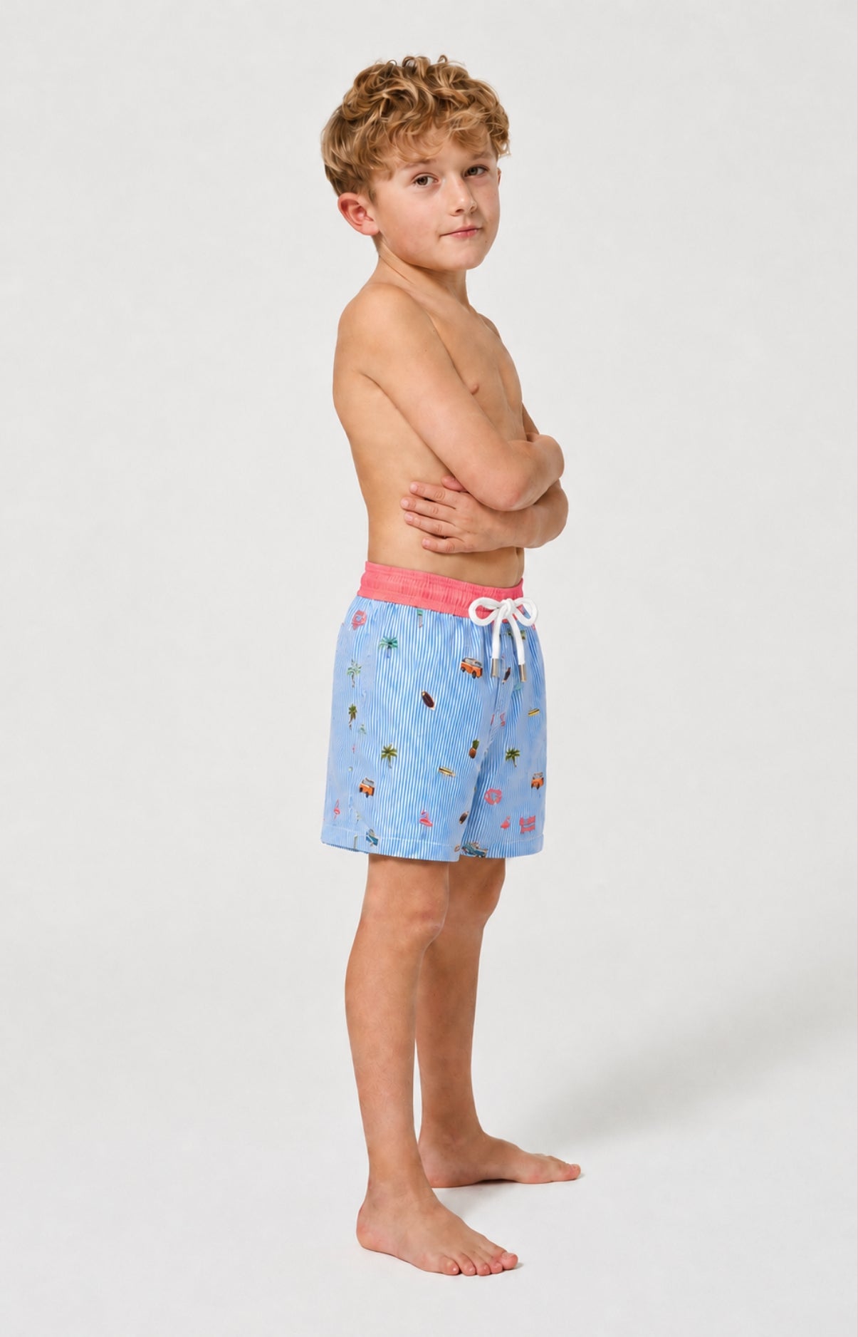 arthur-bob-californie-short-de-bain-enfant-bleu image 2