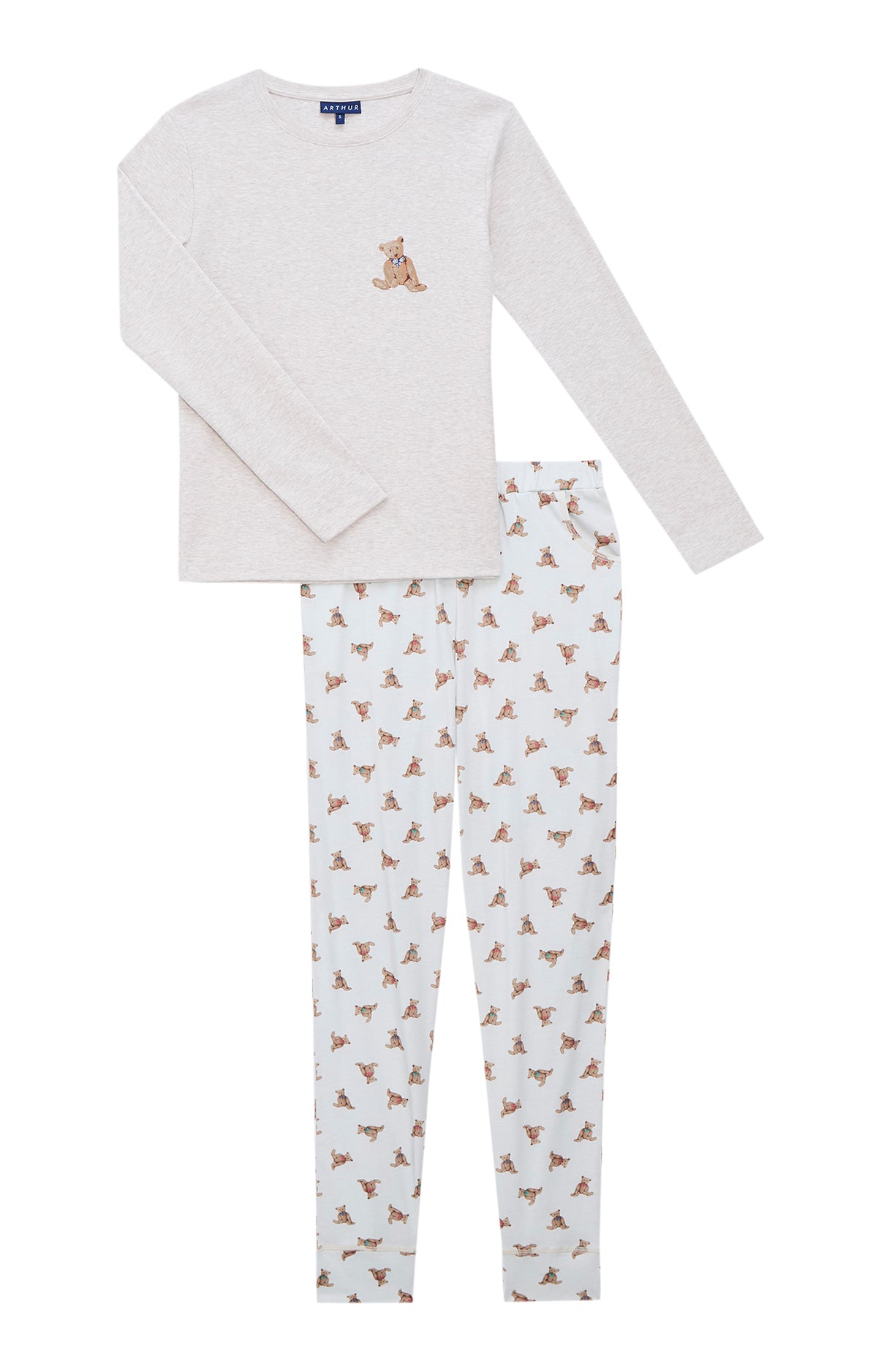 arthur-bob-old-teddy-pyjama-femme-ivoire image 3