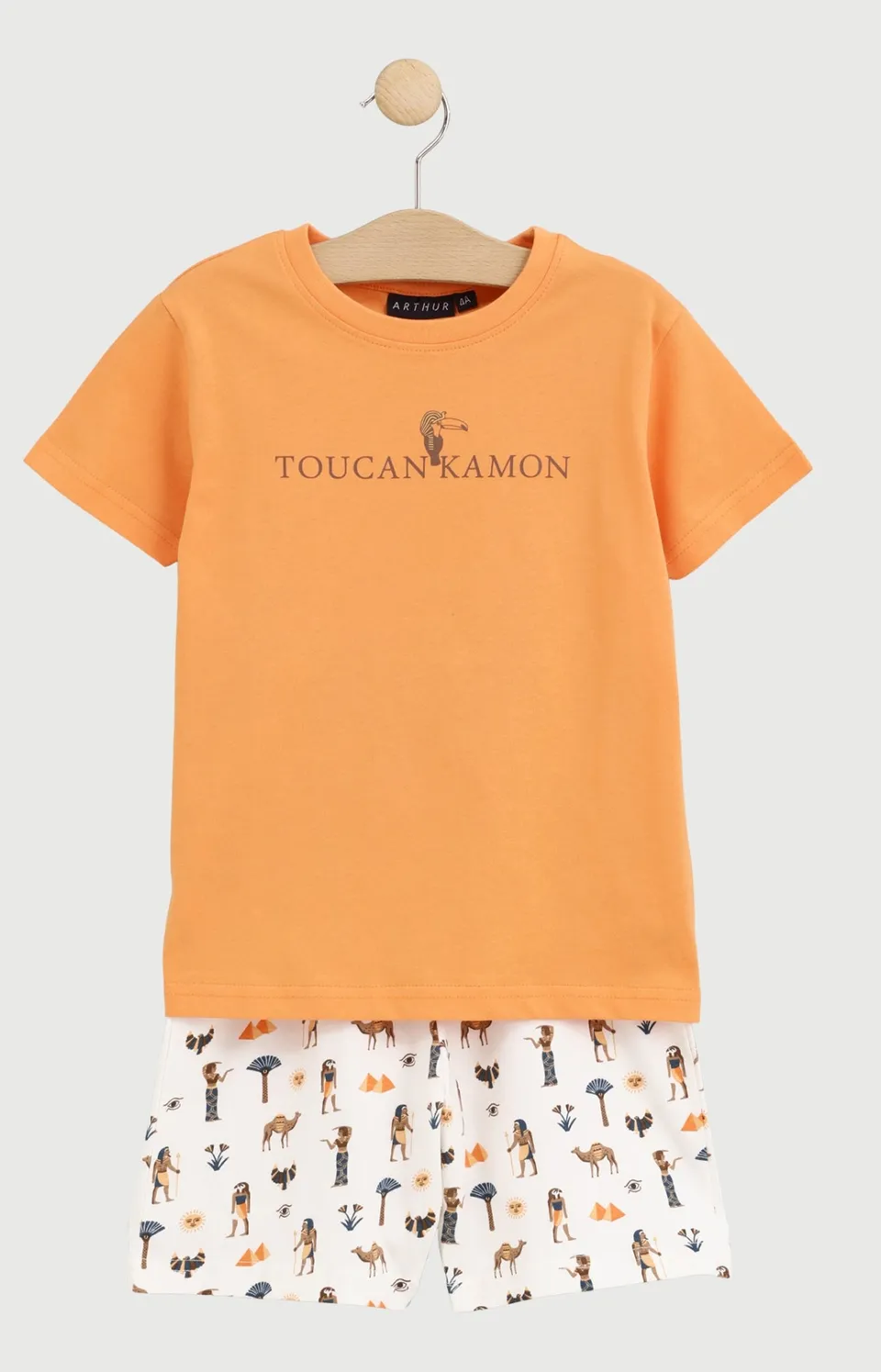 arthur-bob-toucankamon-pyjashort-enfant-orange image 1