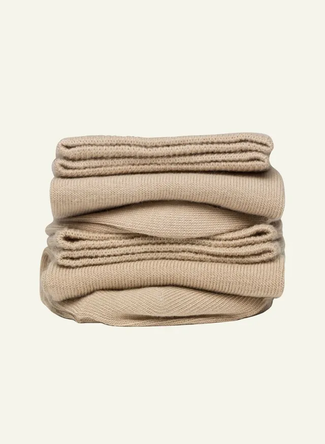 archiduchesse-de-ville-beige-caf-au-lait-chaussettes-coton image 1