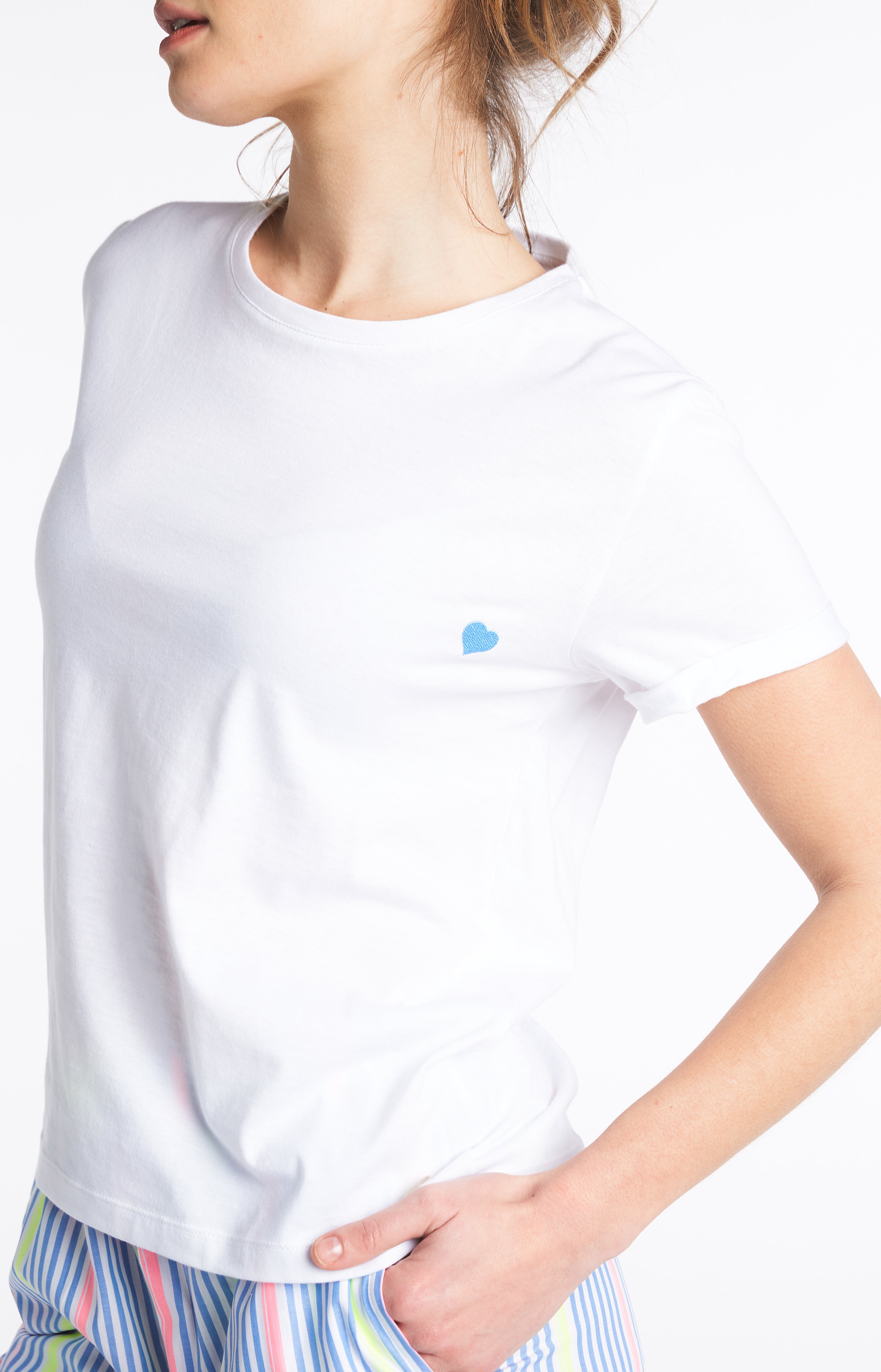 arthur-bob-uni-tee-shirt-blanc-coton-pima-femme image 2