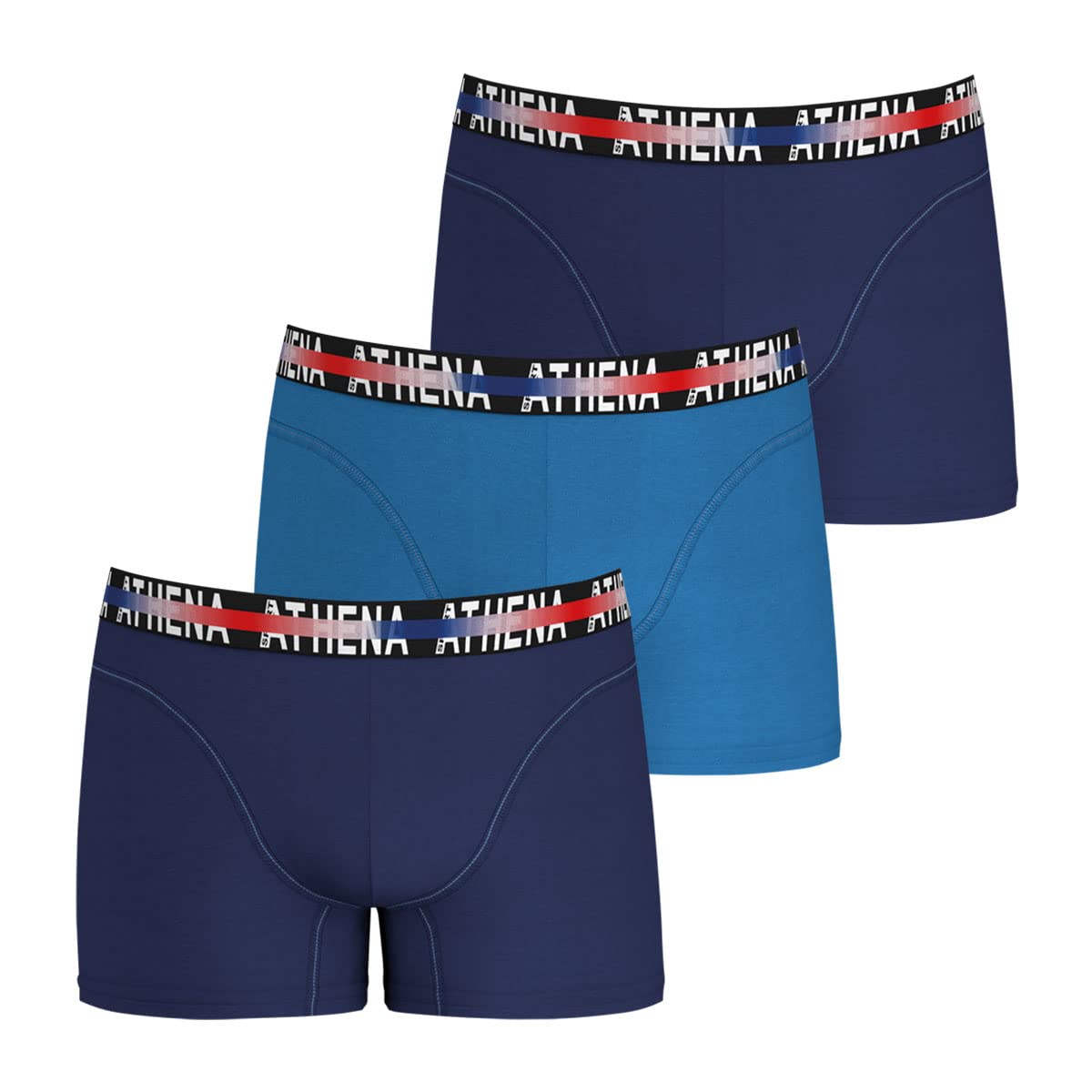 athena-endurance-24h-boxer-homme-x3-marine-taille-m-coton image 1