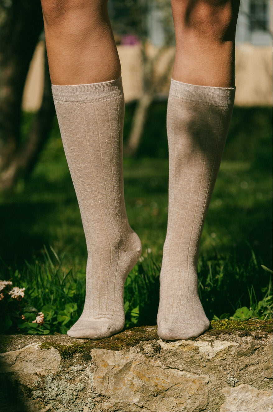 p-trone-chaussettes-lin-coton-homme-beige-chin-43-46 image 6