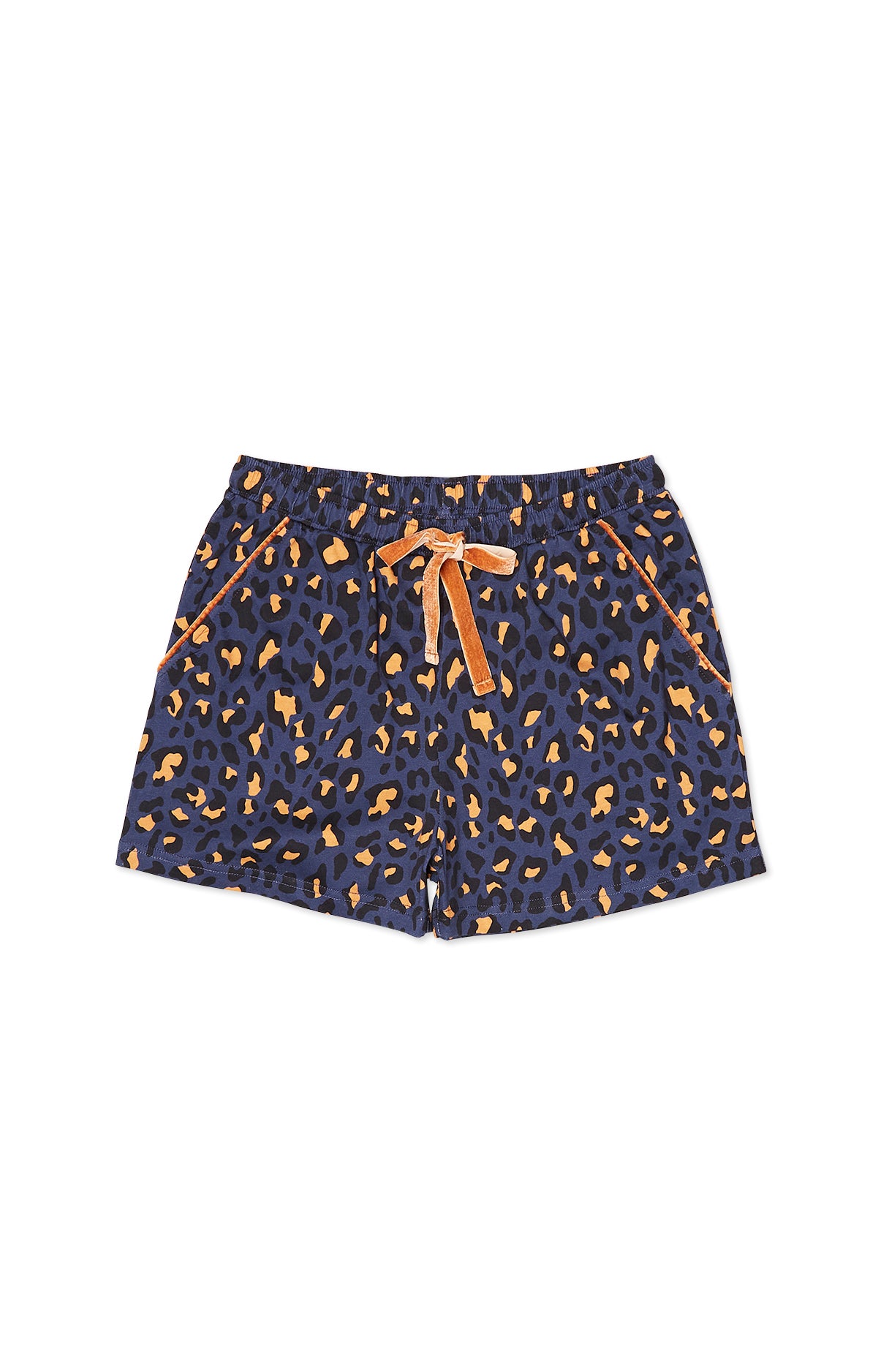 arthur-bob-short-l-opard-bas-pyjama-femme-marine-coton-bio image 3