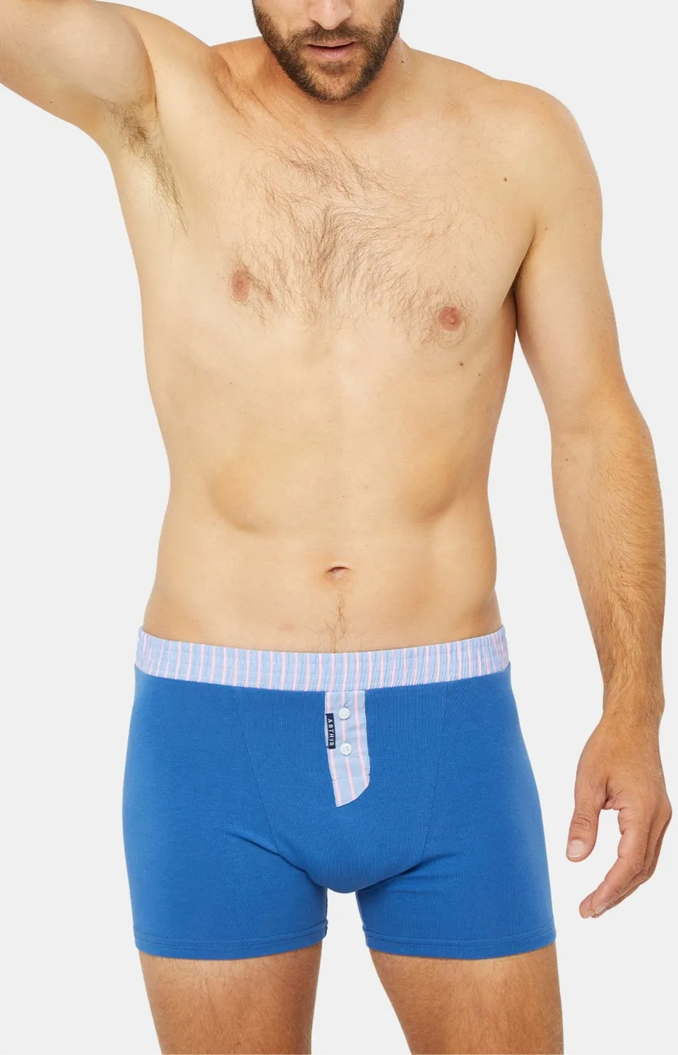 arthur-bob-boxer-club-boxer-bleu-l-coton image 1