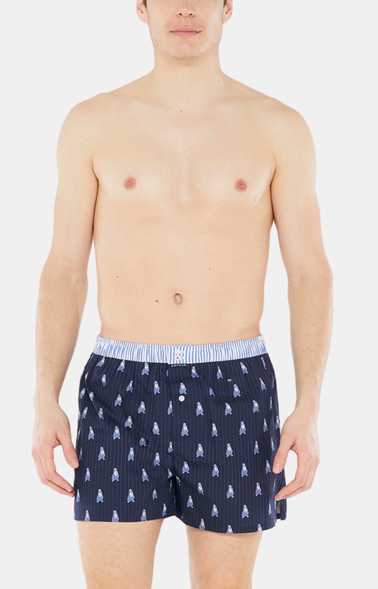 arthur-le-club-n-1006-cale-on-homme-marine-coton-bio image 1