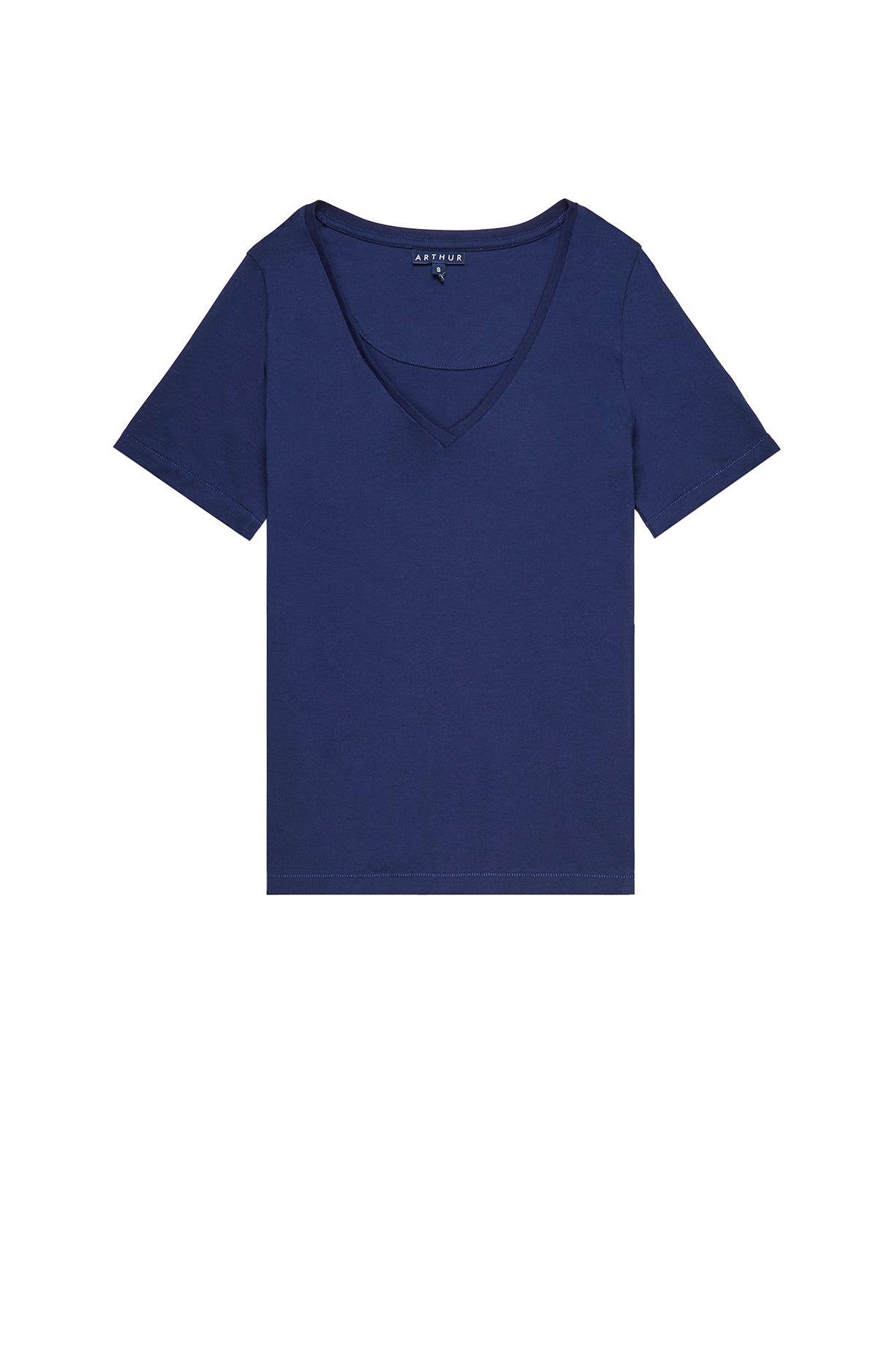 arthur-bob-tee-shirt-coton-pima-marine-classique image 3