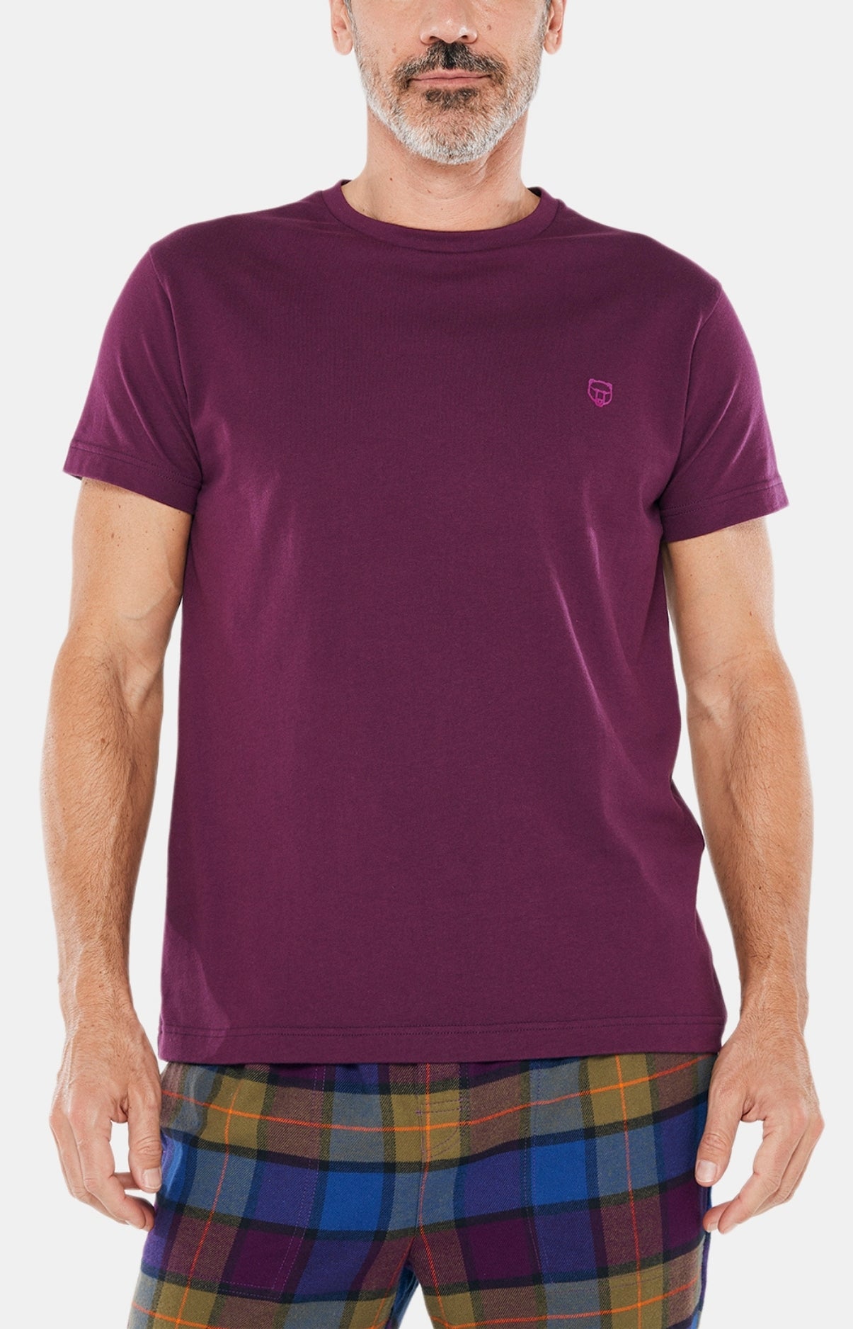 arthur-bob-tee-shirt-coton-bio-bordeaux-manches-courtes image 1