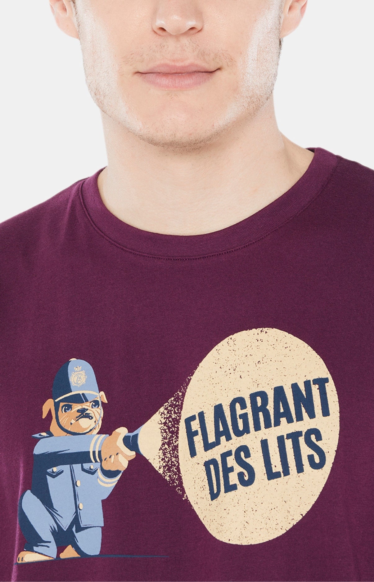 arthur-bob-bobby-maxi-tee-shirt-nuit-bordeaux-chien image 2