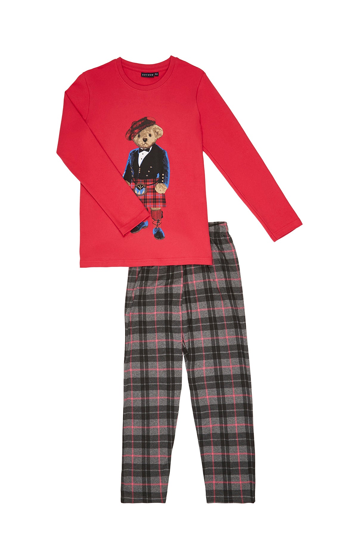 arthur-bob-boston-pyjama-enfant-anthracite-8a-coton image 3