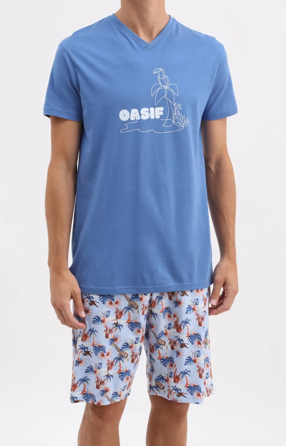 arthur-bob-oasif-pyjashort-homme-jersey-bleu image 1