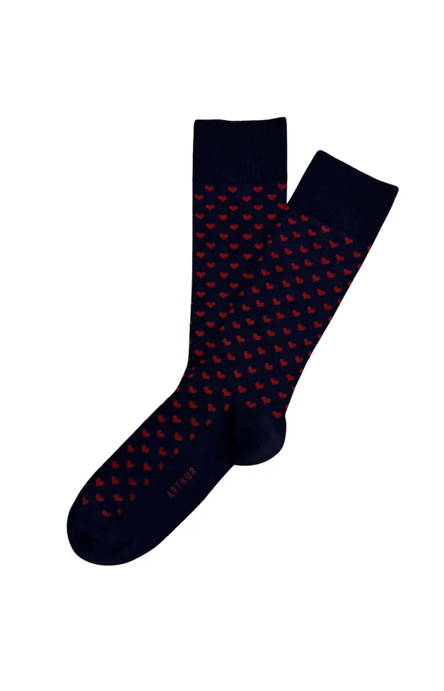 arthur-bob-chaussettes-coton-petit-c-ur-marine-40-46 image 1
