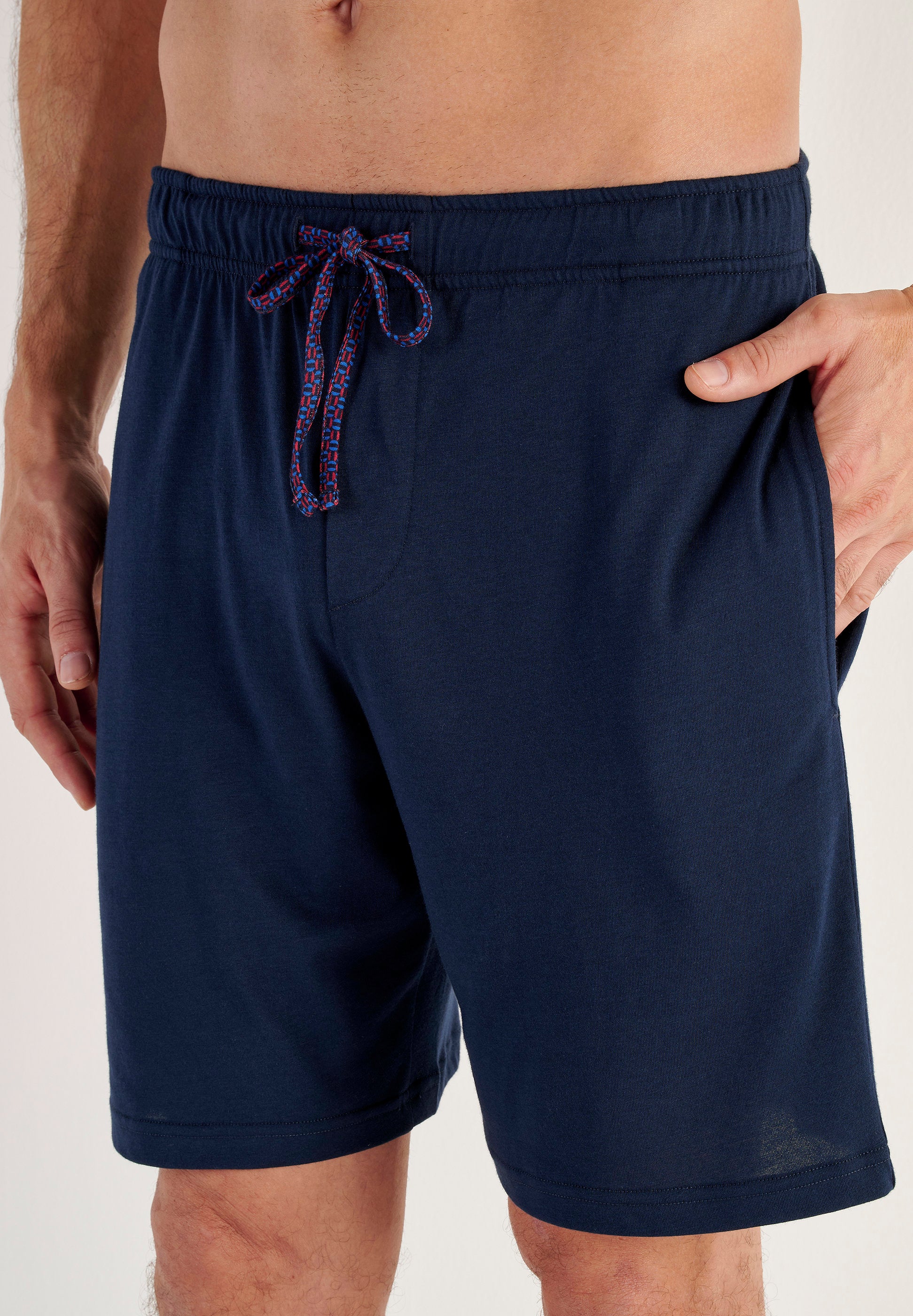 hom-fats-pyjama-court-homme-navy-print-coton-modal image 7