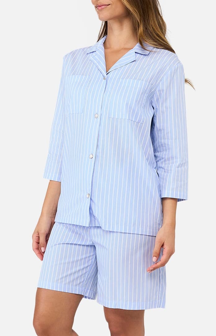 arthur-bob-pyjama-court-mona-pyjama-femme-bleu-ray image 2
