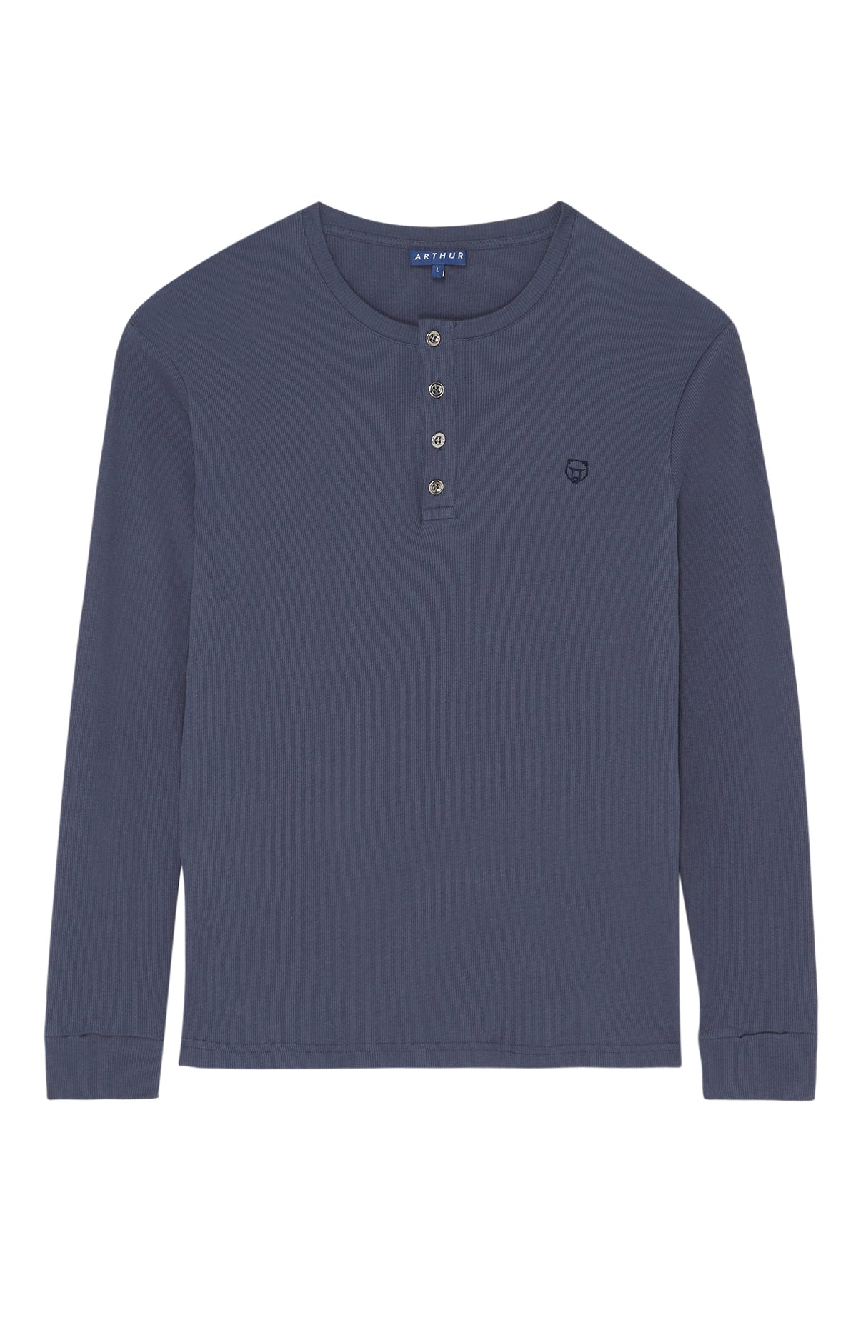 arthur-bob-tee-shirt-manches-longues-marine-modal-homme image 3