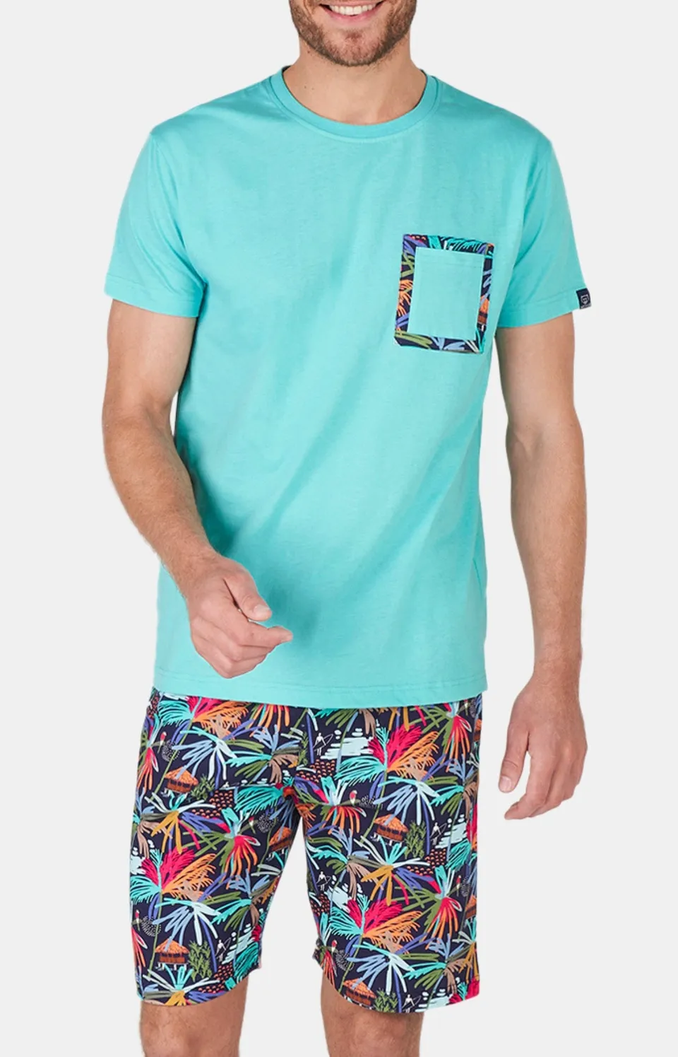 arthur-bob-tropical-pyjashort-homme-multicolore image 1