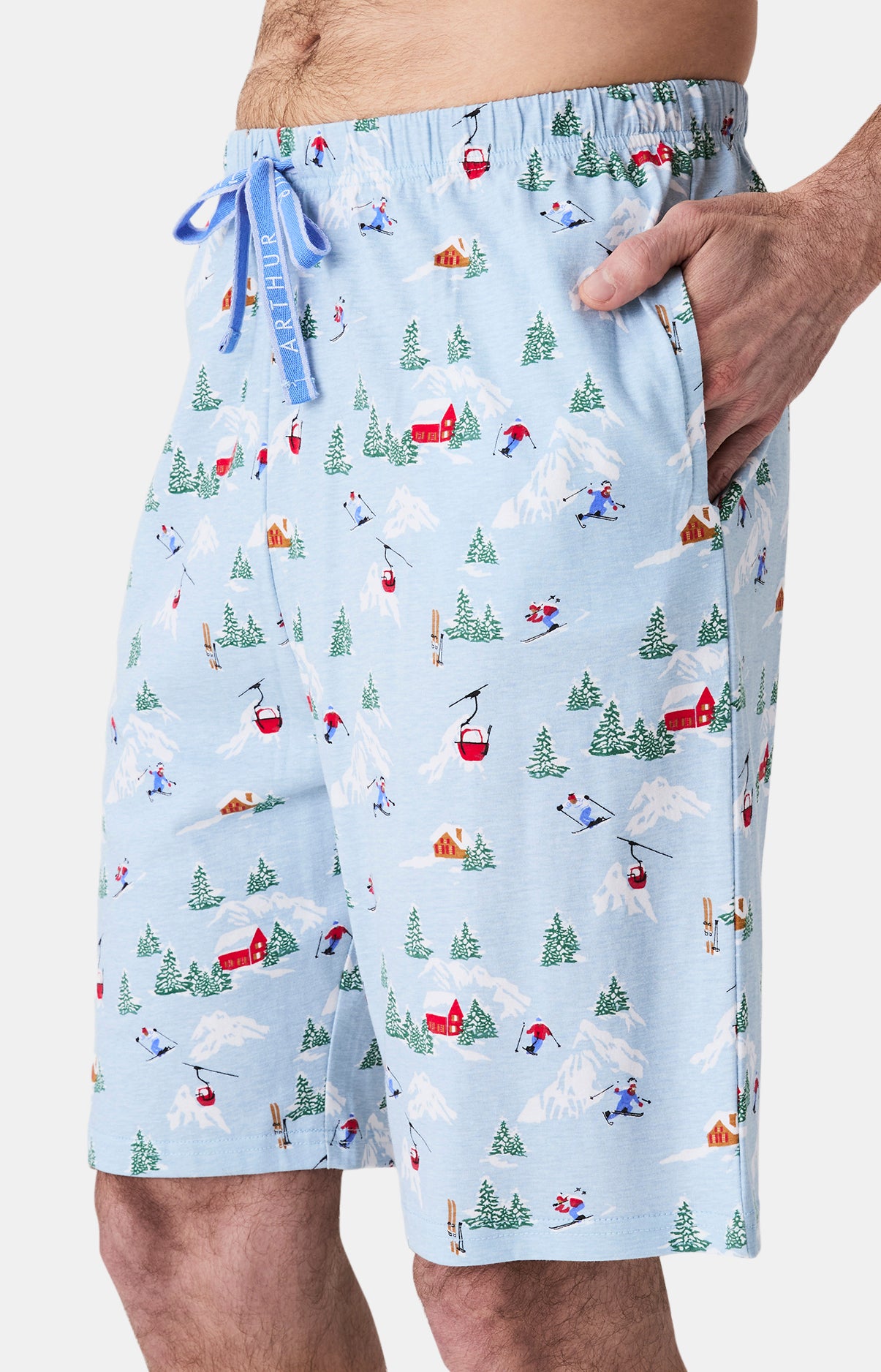 arthur-bob-pyjashort-homme-coton-bio-no-l-en-altitude-ciel image 6