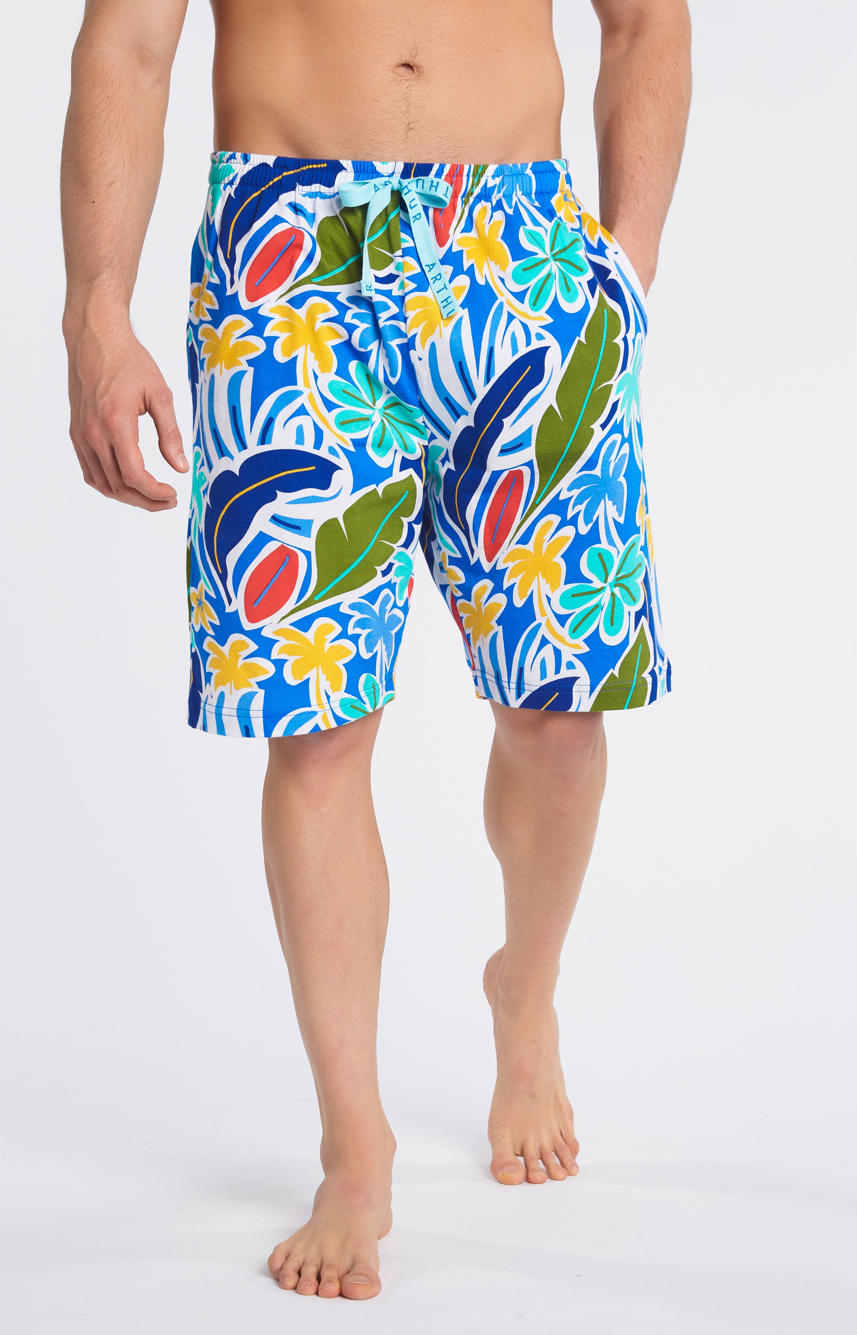 arthur-bob-malibu-pyjashort-homme-bleu-coton-bio image 7