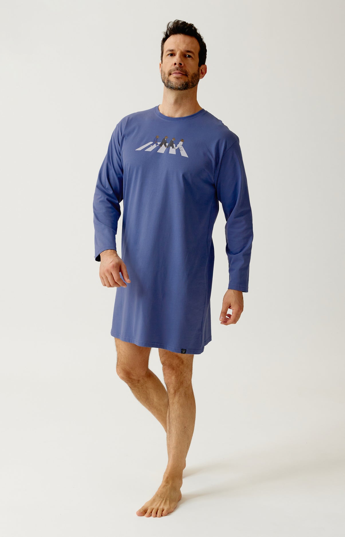 arthur-bob-a-bear-road-chemise-de-nuit-homme-bleu-coton image 1