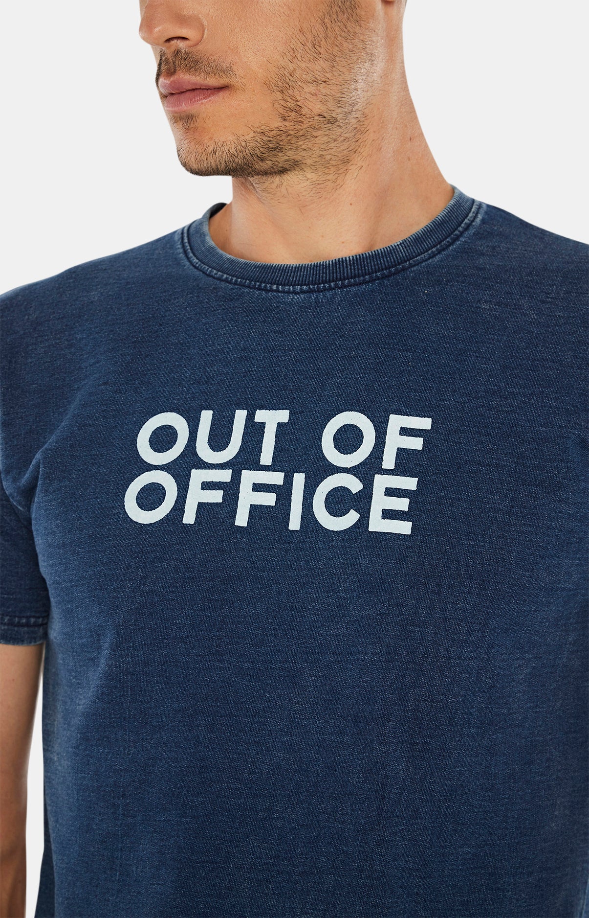 arthur-bob-out-of-office-tee-shirt-denim-coton-bio-col-rond image 4