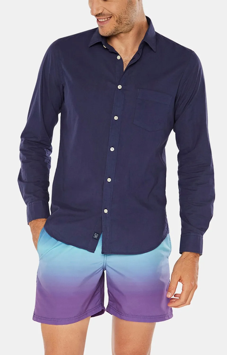 arthur-bob-chemise-voile-de-coton-marine-chemise-homme-s-xxl image 1