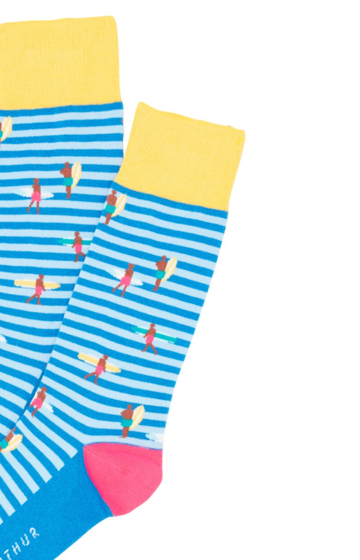 arthur-bob-surf-bleu-chaussettes-homme-bleu-40-46-coton-bio image 2