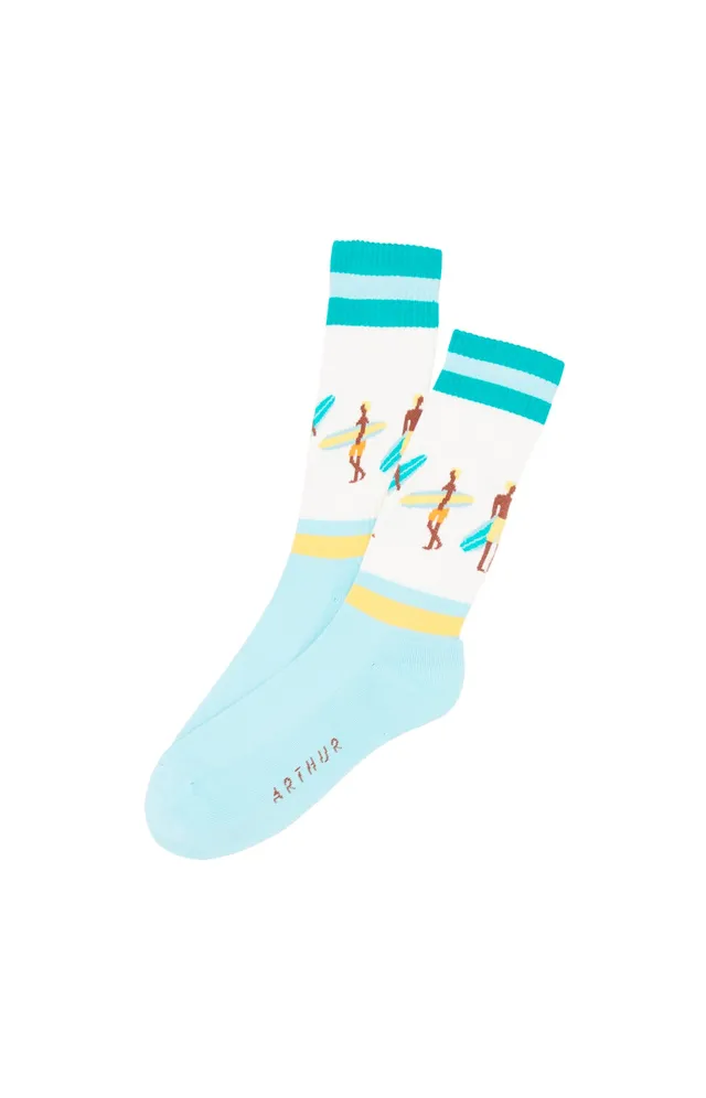 arthur-bob-surf-chaussettes-tennis-ivoire-40-46-coton image 1