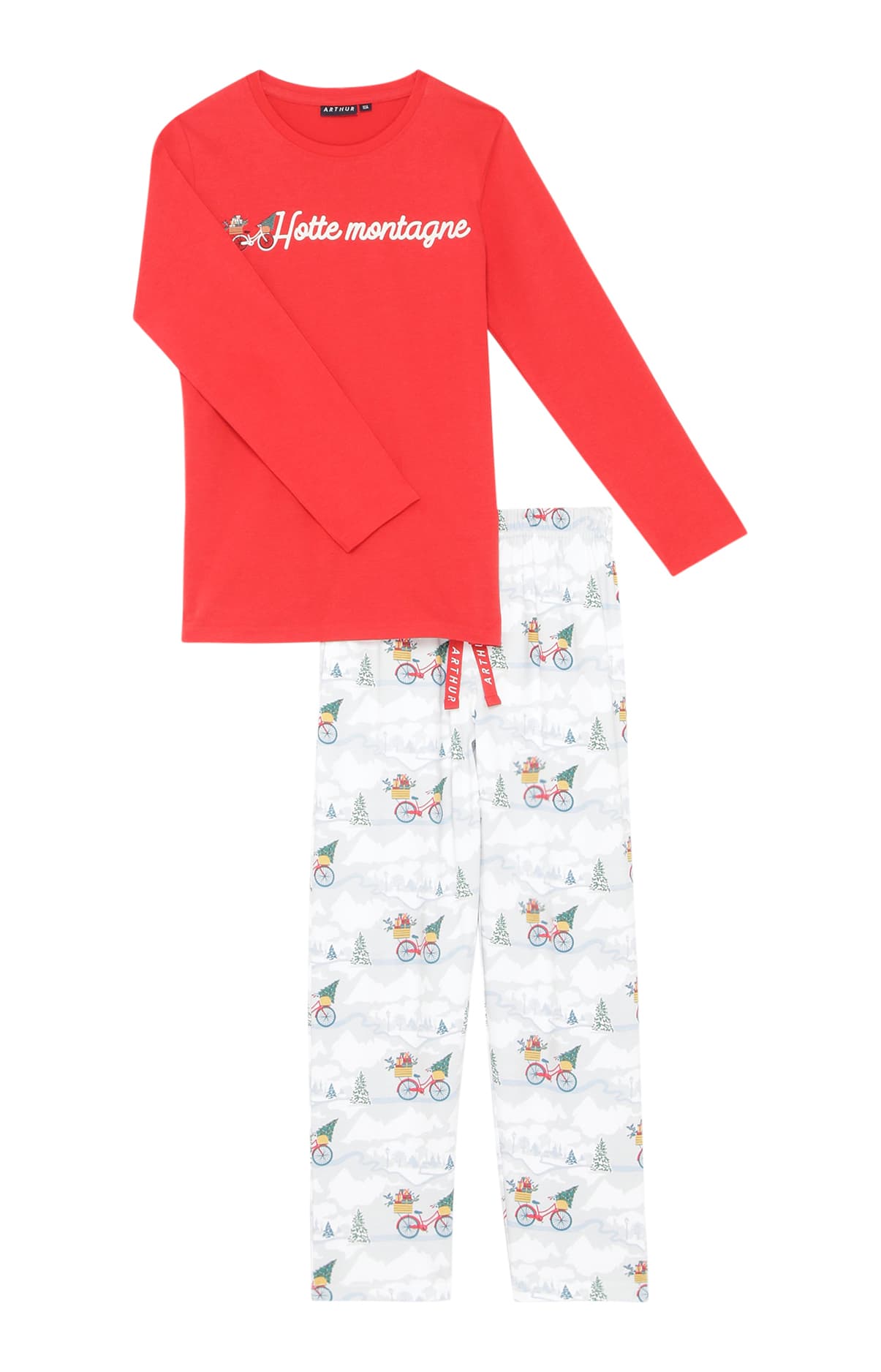 arthur-bob-hotte-montagne-pyjama-enfant-coton-bio-blanc image 3