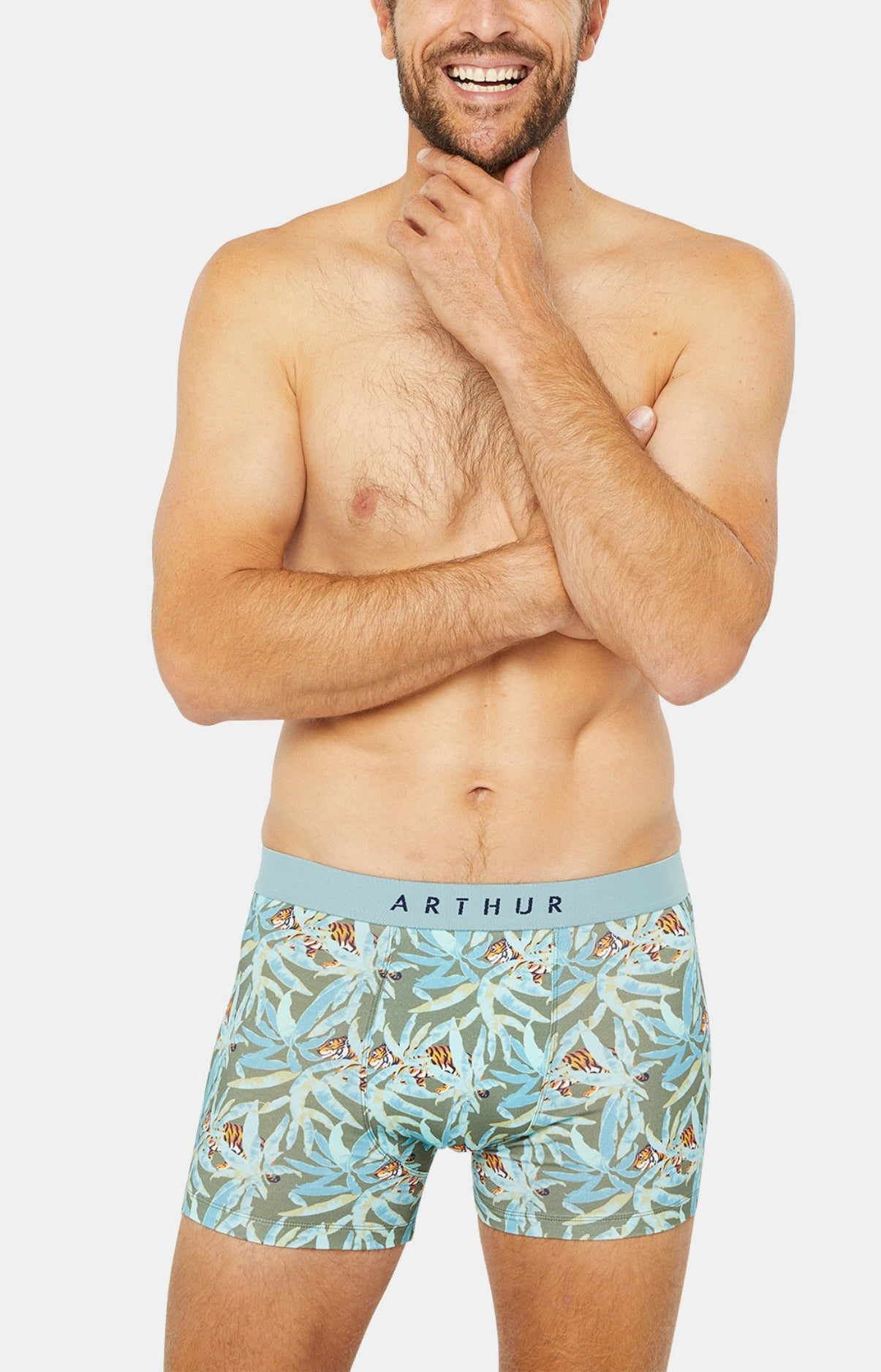 arthur-bob-boxer-coton-bio-kaki-tigre image 1