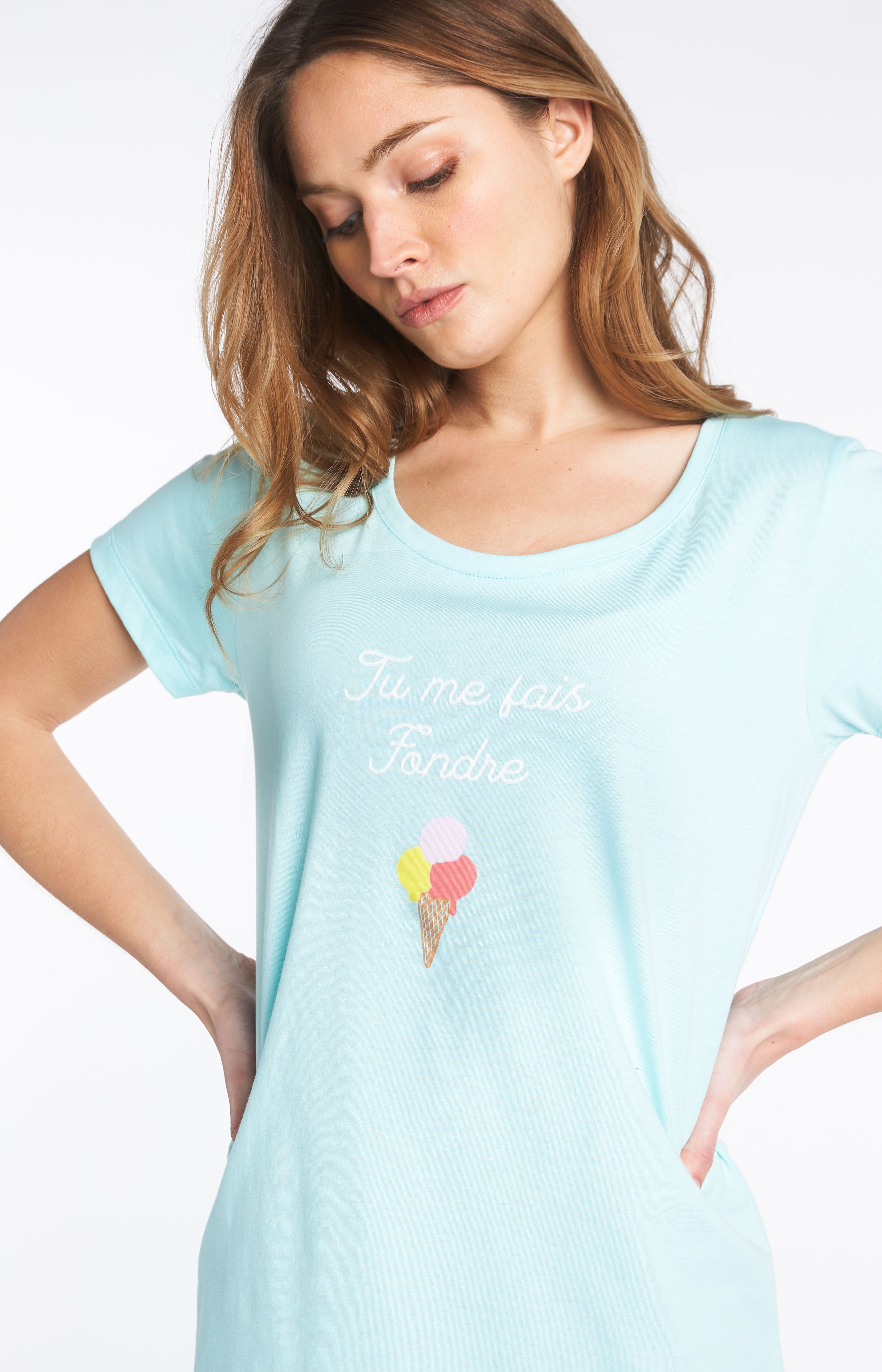 arthur-bob-icecream-chemise-de-nuit-femme-lagon-coton-bio image 4