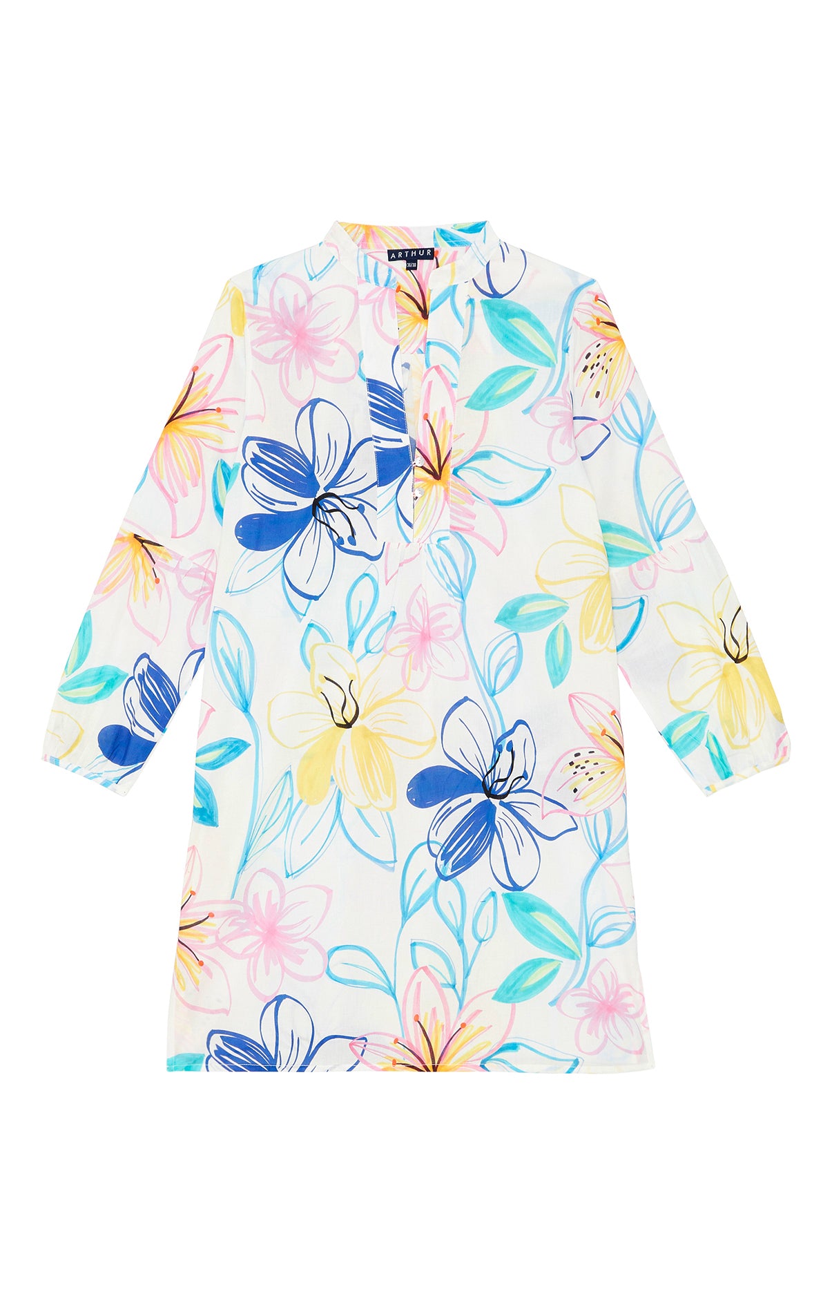 arthur-bob-liquette-flore-chemise-de-nuit-40-42-fleurie image 3