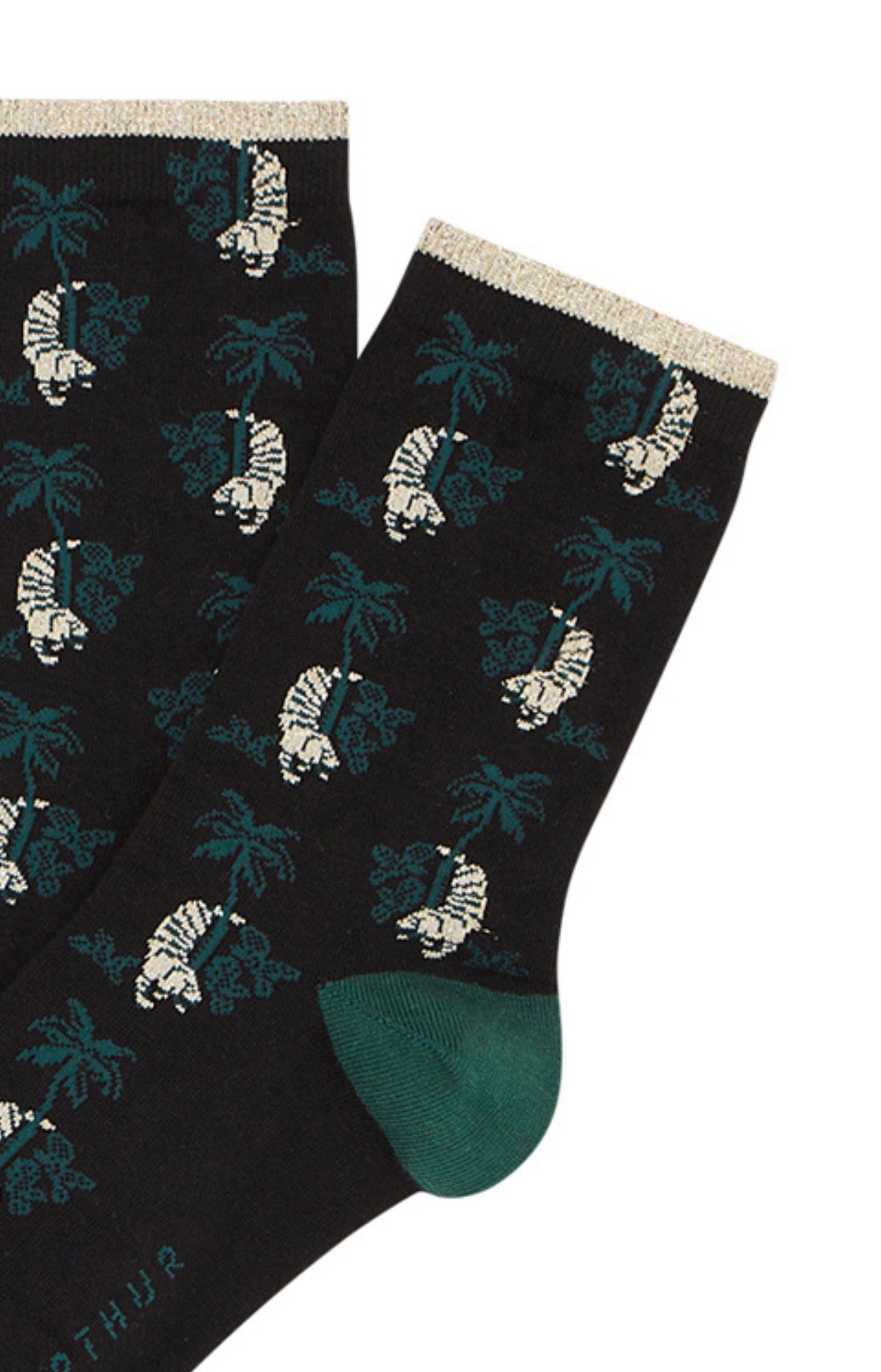 arthur-bob-chaussettes-tigre-noir-coton-femme image 2