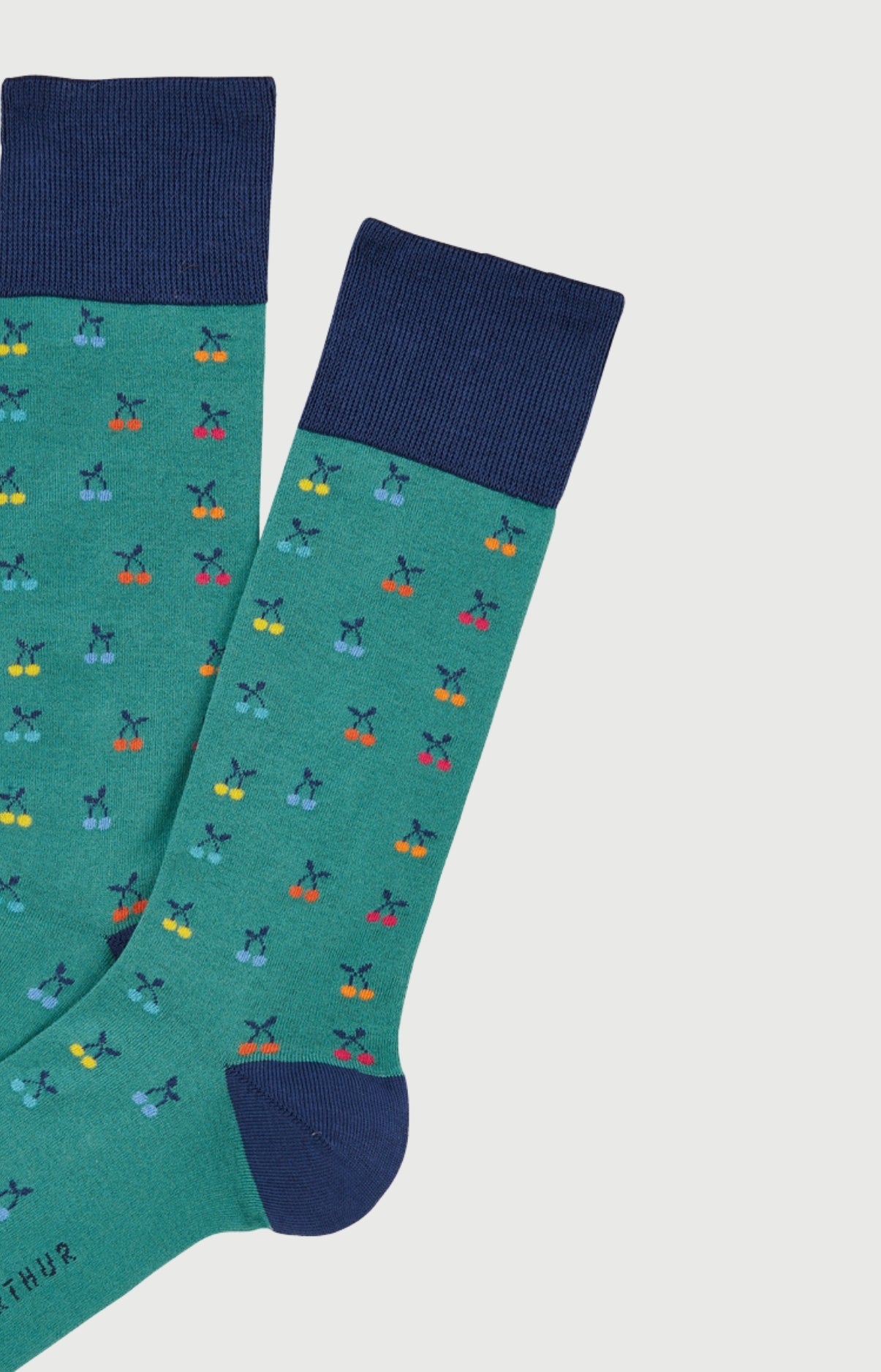 arthur-bob-chaussettes-cerise-coton-vert-homme-40-46 image 2