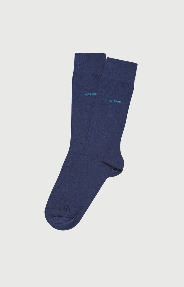 arthur-bob-marine-chaussettes-homme-bleu-40-46-coton-bio image 1
