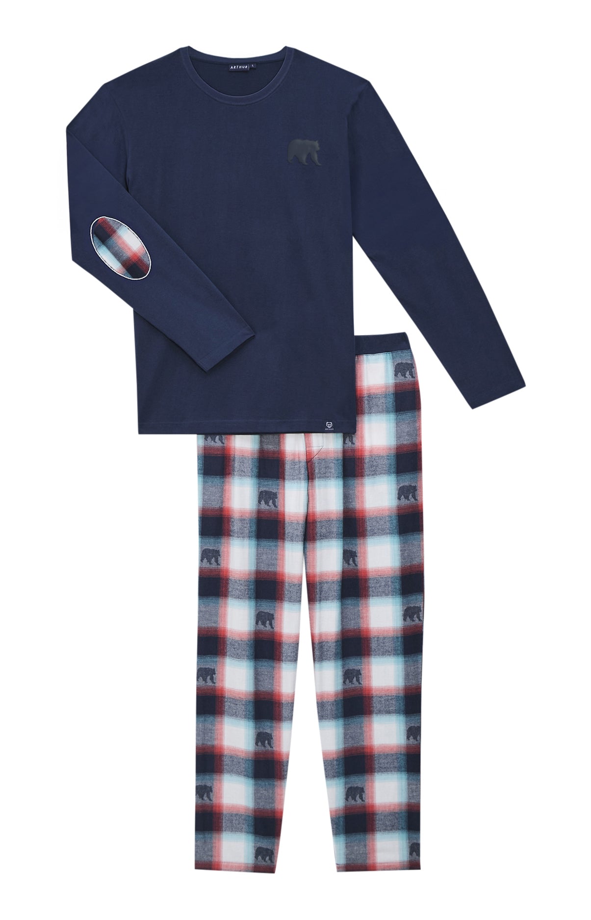 arthur-bob-bear-pyjama-ours-flanelle-multicolore-chaud image 3