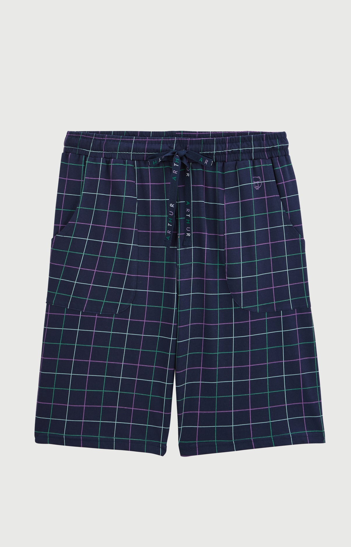 arthur-bob-short-carol-short-homme-coton-bio-marine-l image 3