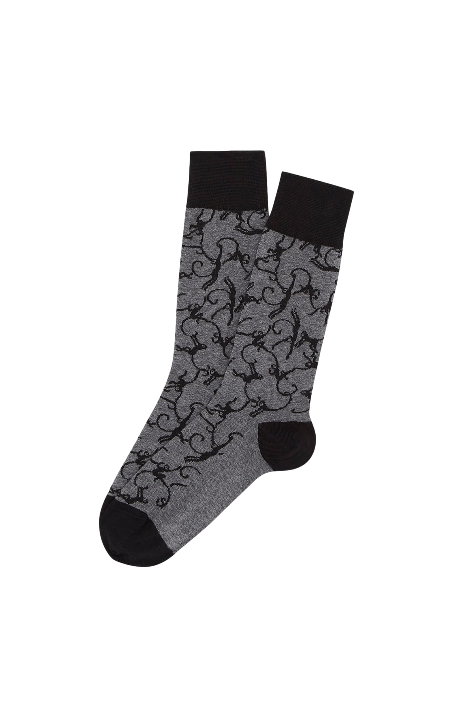 arthur-bob-ouistiti-chaussettes-homme-gris-coton image 1