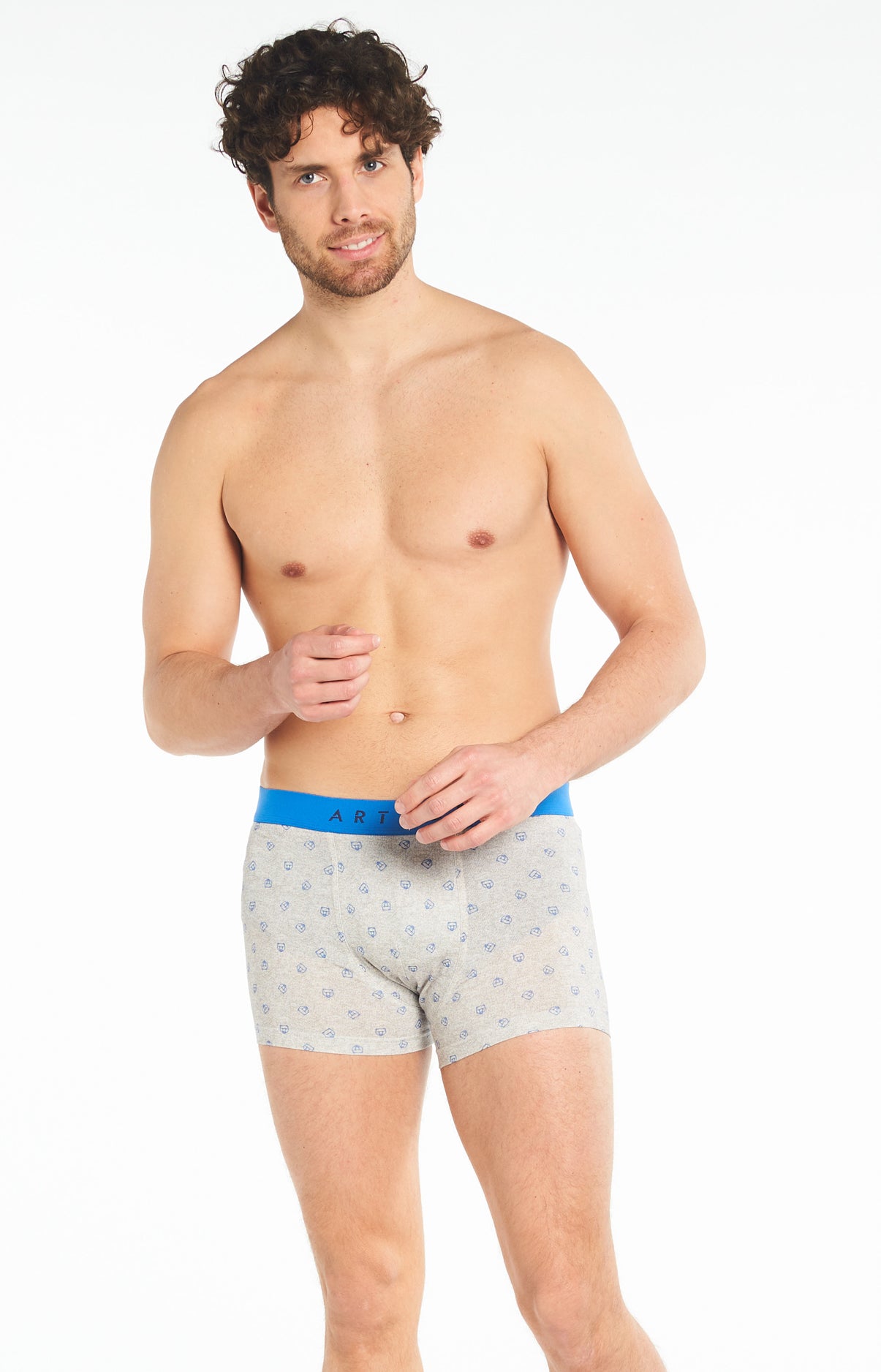 arthur-bob-boxer-logo-gris-coton-bio-homme image 4