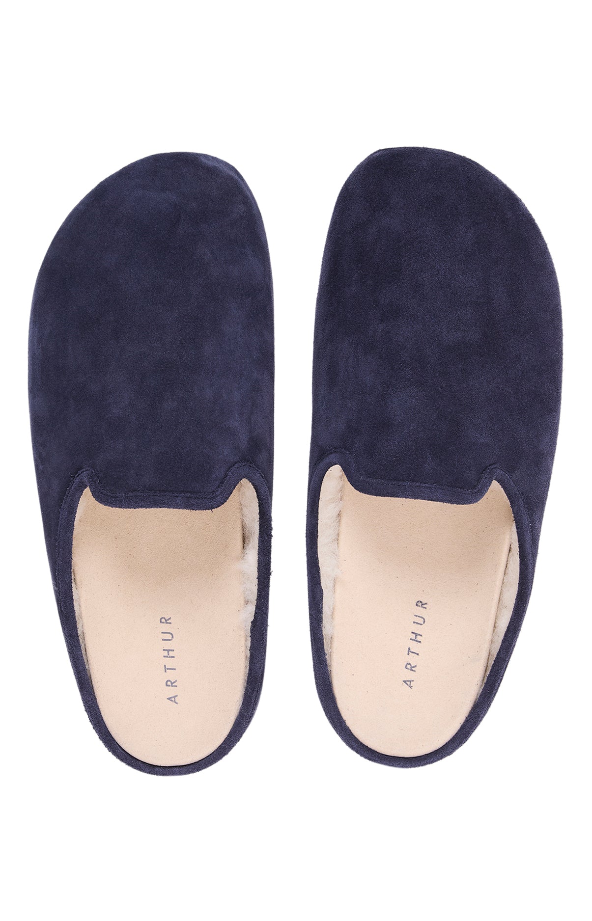 arthur-bob-nuit-polaire-mules-homme-marine-cuir-laine image 3
